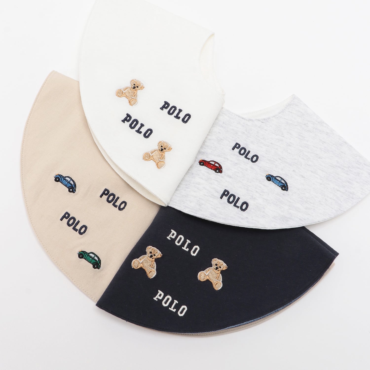 プティマイン petit main 【POLO BCS】モチーフ刺繍スタイ【返品不可商品】 （オフホワイト） オフホワイト