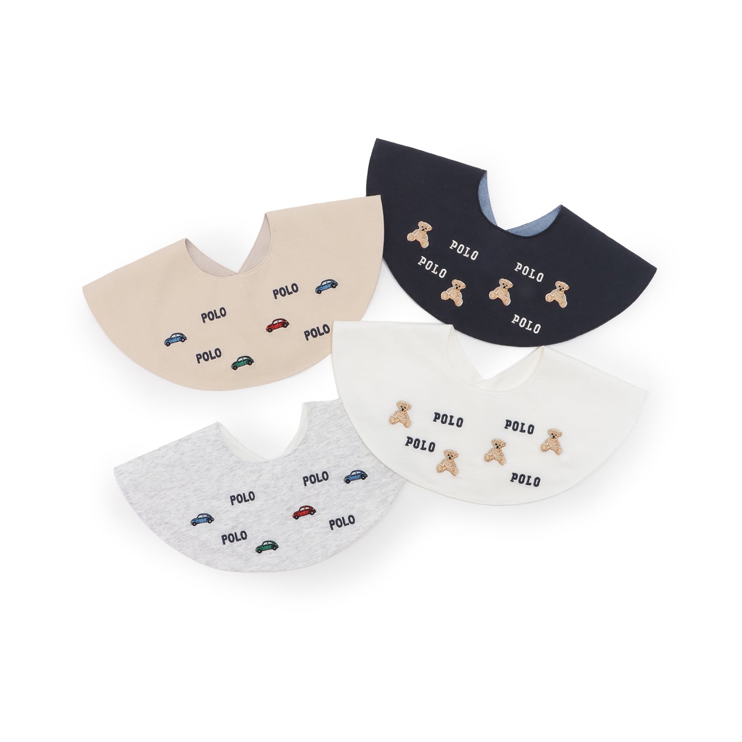 プティマイン petit main 【POLO BCS】モチーフ刺繍スタイ【返品不可商品】 （オフホワイト） オフホワイト