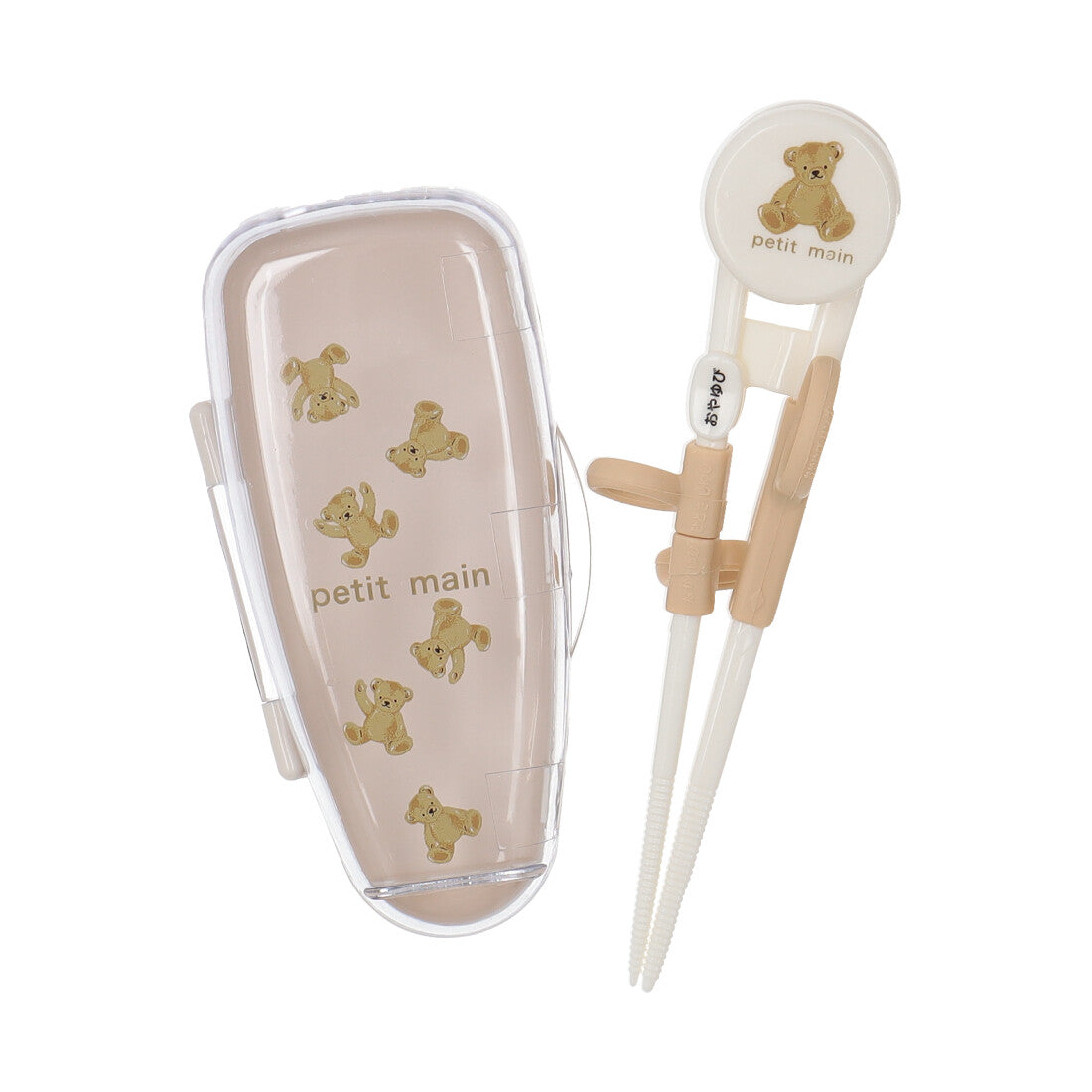 プティマイン petit main トレーニング箸ケース付/L【返品不可商品】 （ウスベージュ） ウスベージュ