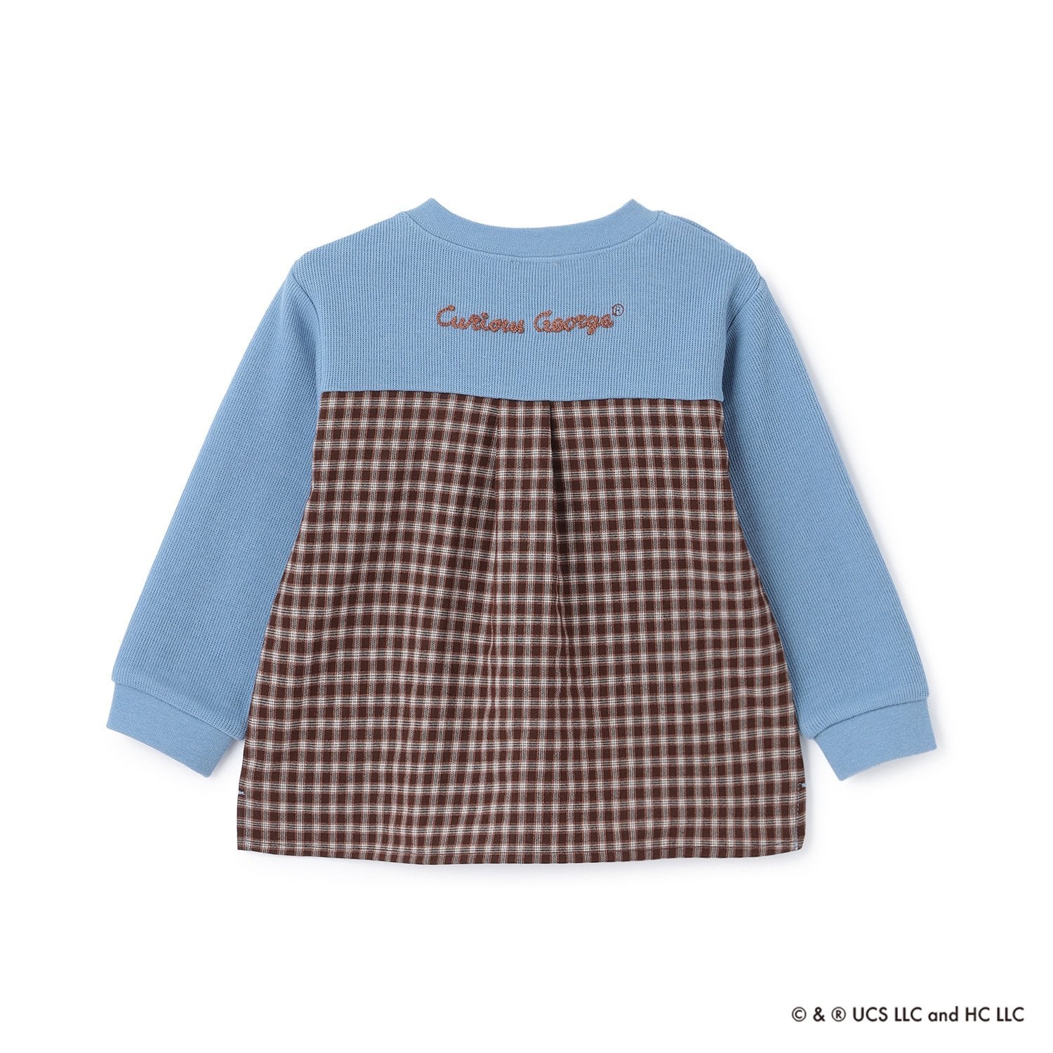 プティマイン petit main 【おさるのジョージ】接結アップリケ長袖Tシャツ （チャ） チャ