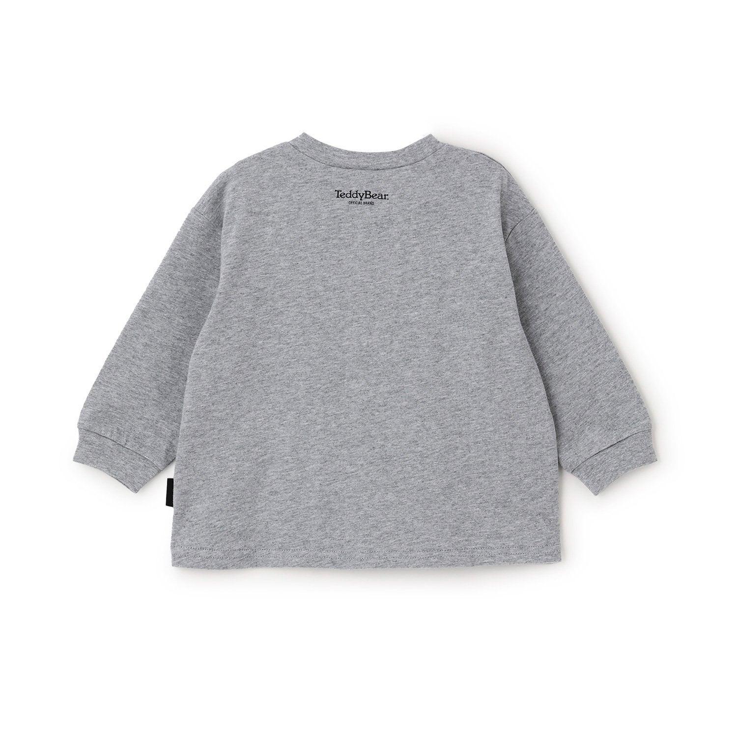 プティマイン petit main 【TeddyBear】刺しゅう長袖Tシャツ （オフ ホワイト） オフ ホワイト