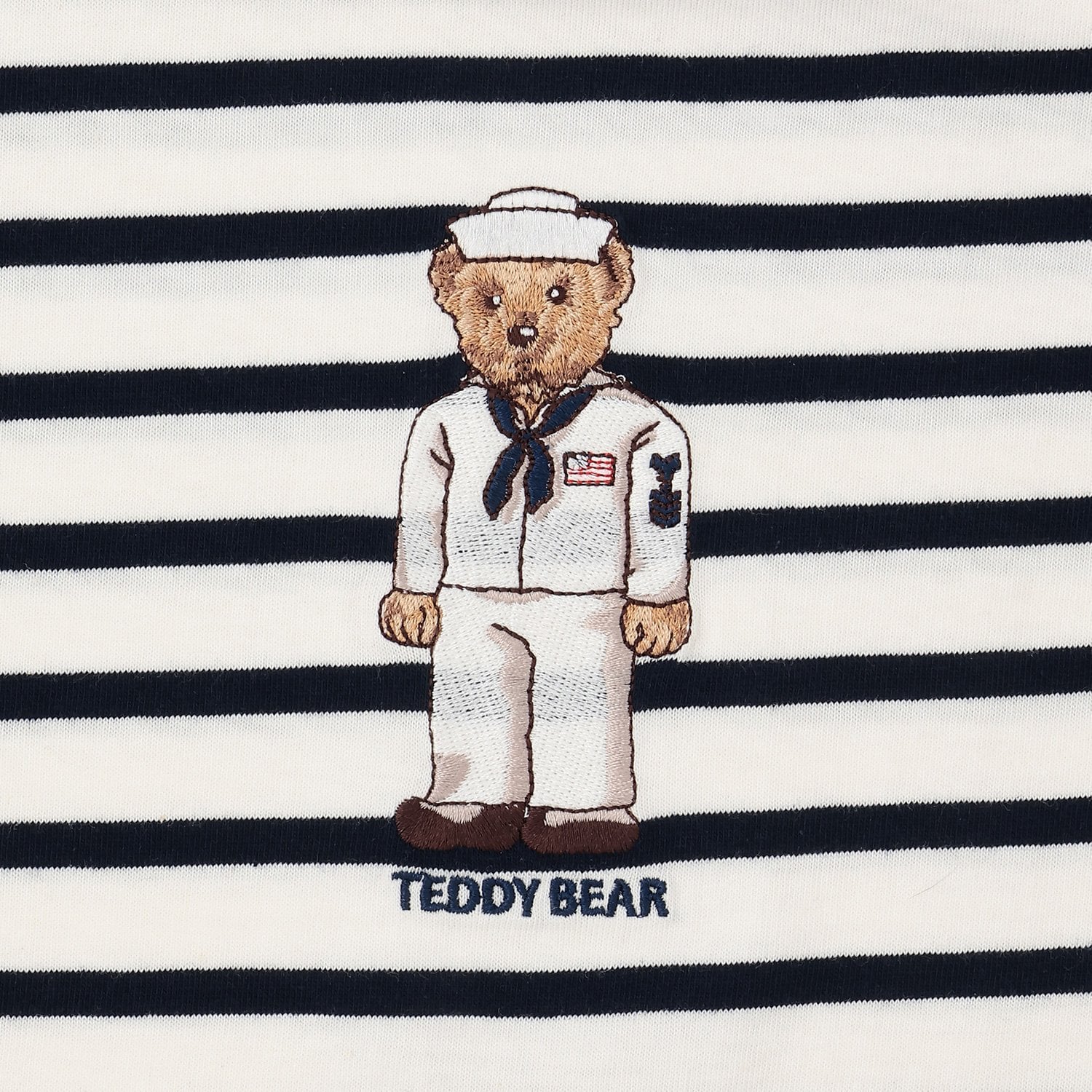 プティマイン petit main 【TeddyBear】刺しゅう長袖Tシャツ （オフ ホワイト） オフ ホワイト