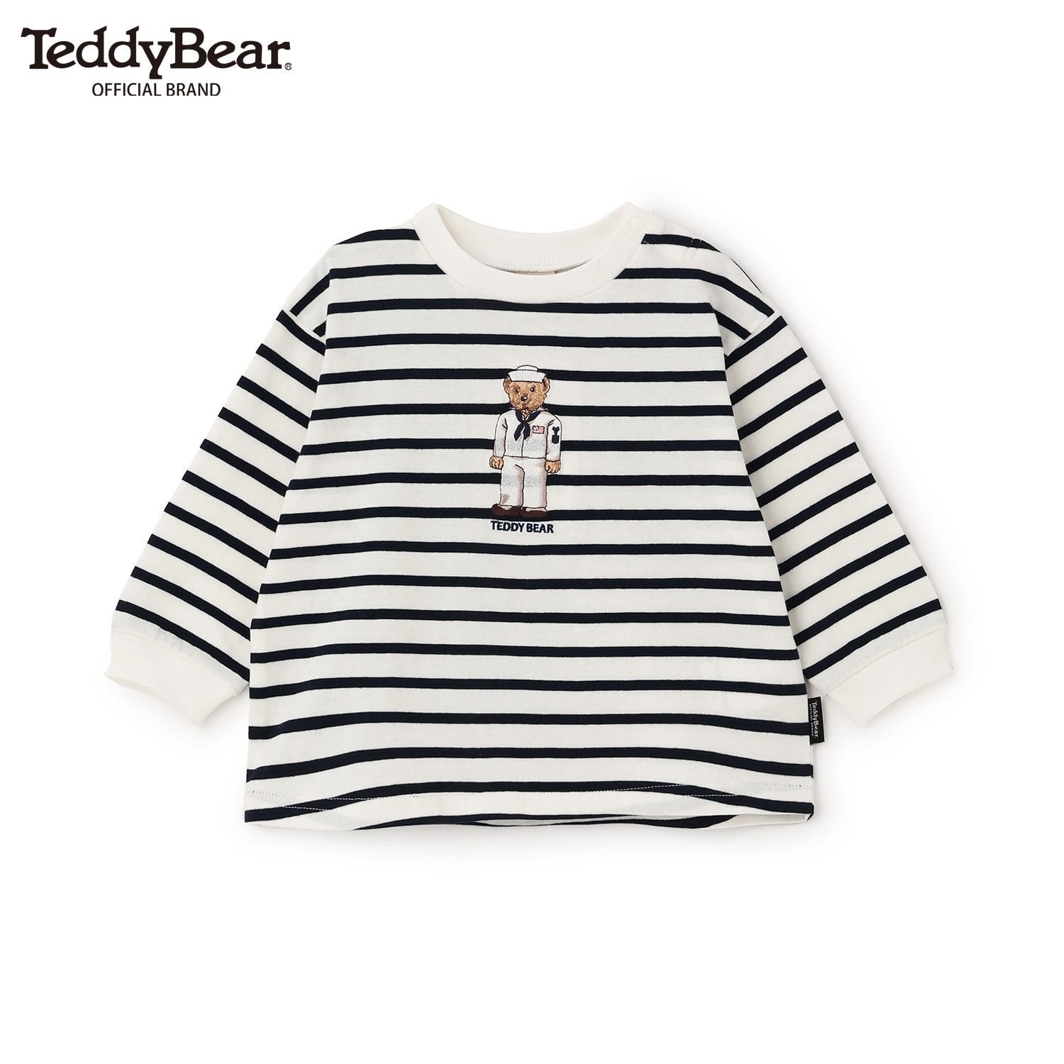 プティマイン petit main 【TeddyBear】刺しゅう長袖Tシャツ （オフ ホワイト） オフ ホワイト