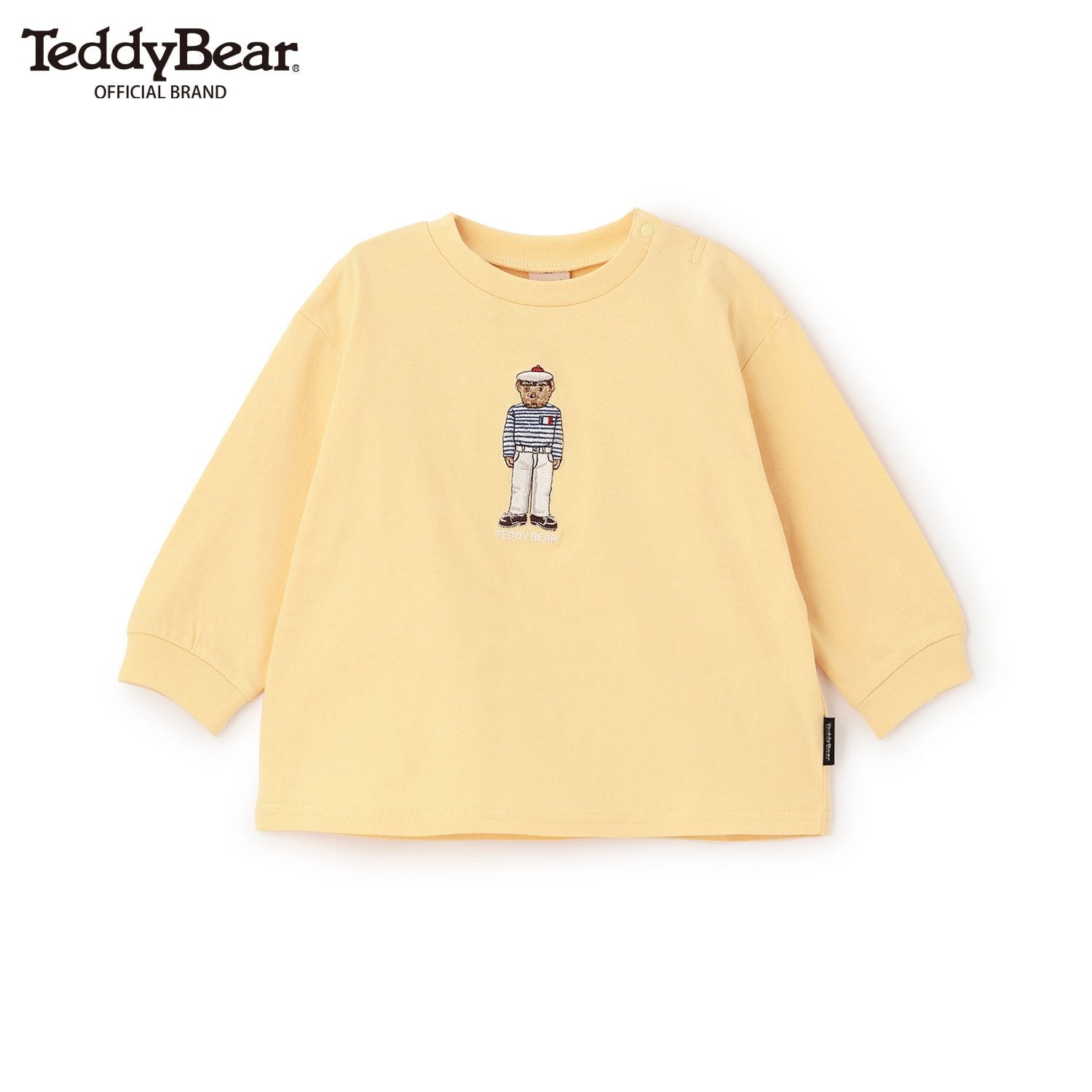 プティマイン petit main 【TeddyBear】刺しゅう長袖Tシャツ （オフ ホワイト） オフ ホワイト