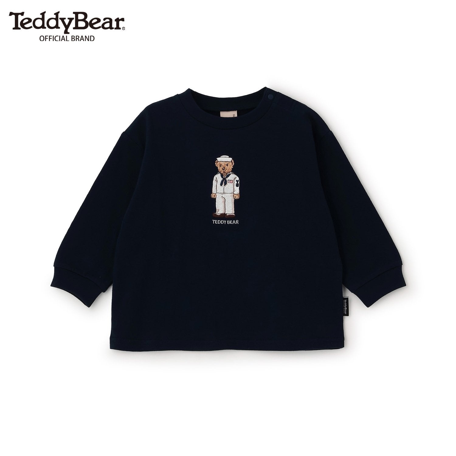 プティマイン petit main 【TeddyBear】刺しゅう長袖Tシャツ （オフ ホワイト） オフ ホワイト