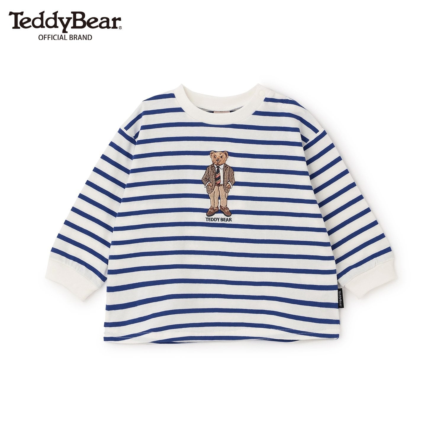 プティマイン petit main 【TeddyBear】刺しゅう長袖Tシャツ （オフ ホワイト） オフ ホワイト
