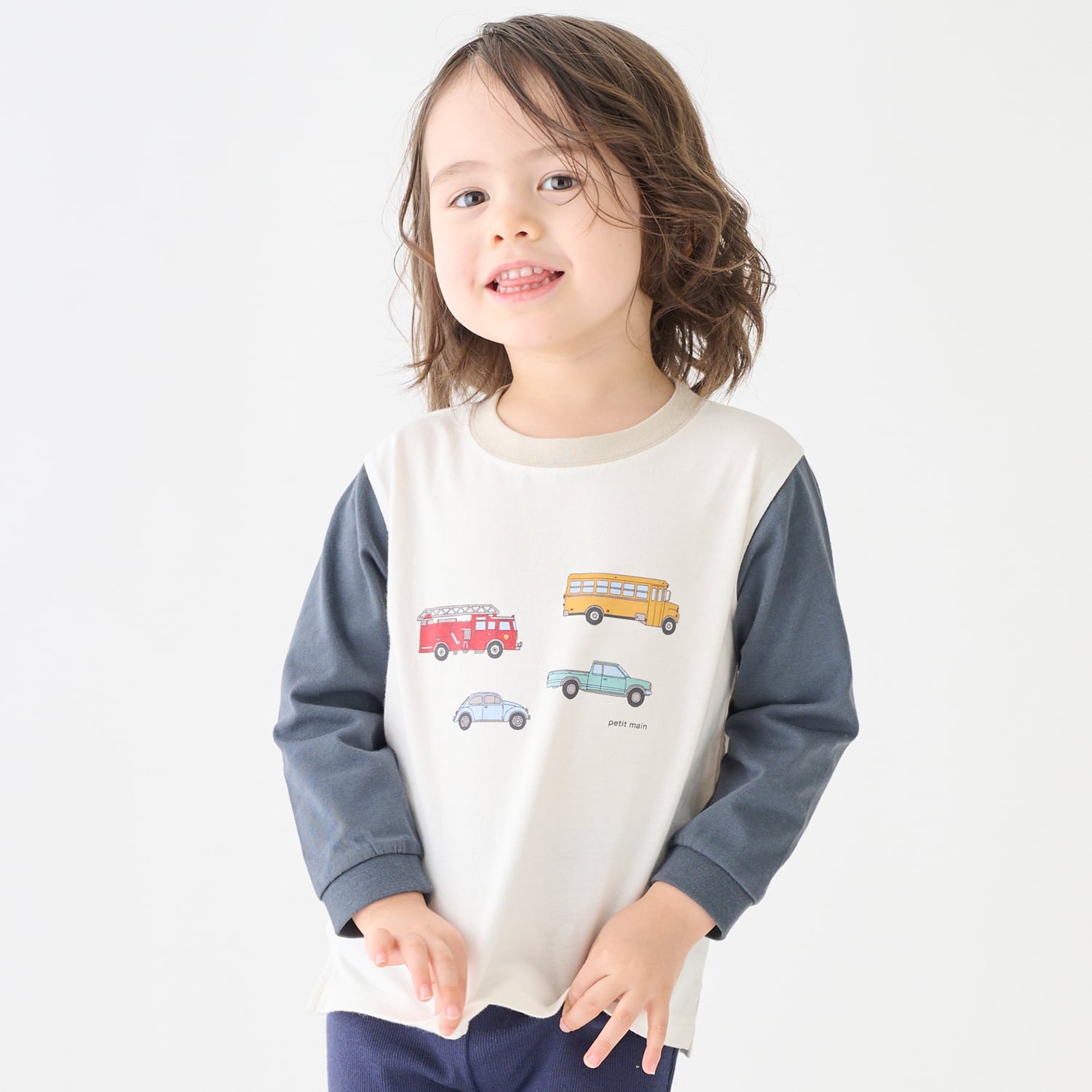 プティマイン petit main 【プティプラ】BOYS長袖Tシャツ （アイボリー） アイボリー