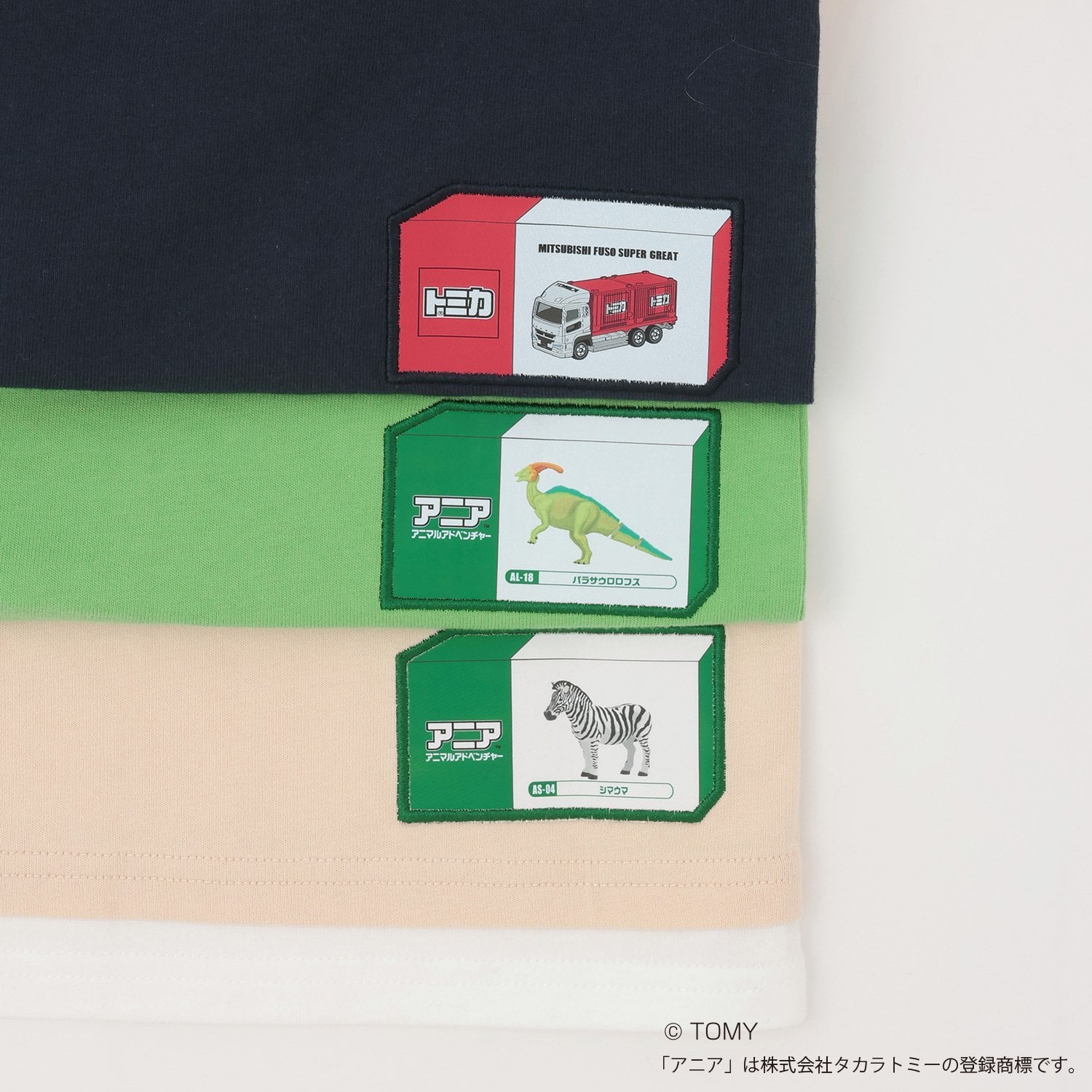 プティマイン petit main 【TOMICA・ANIA】グラフィック長袖Tシャツ （薄ベージュ） 薄ベージュ