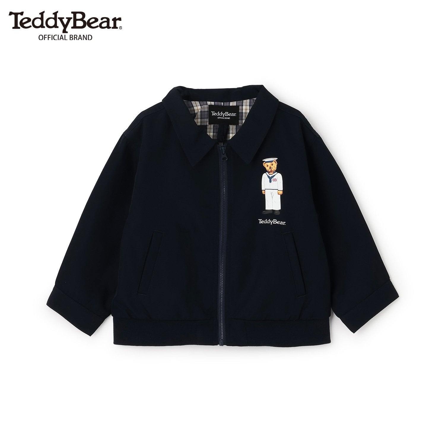 プティマイン petit main 【TeddyBear】スイングジャケット （紺） 紺