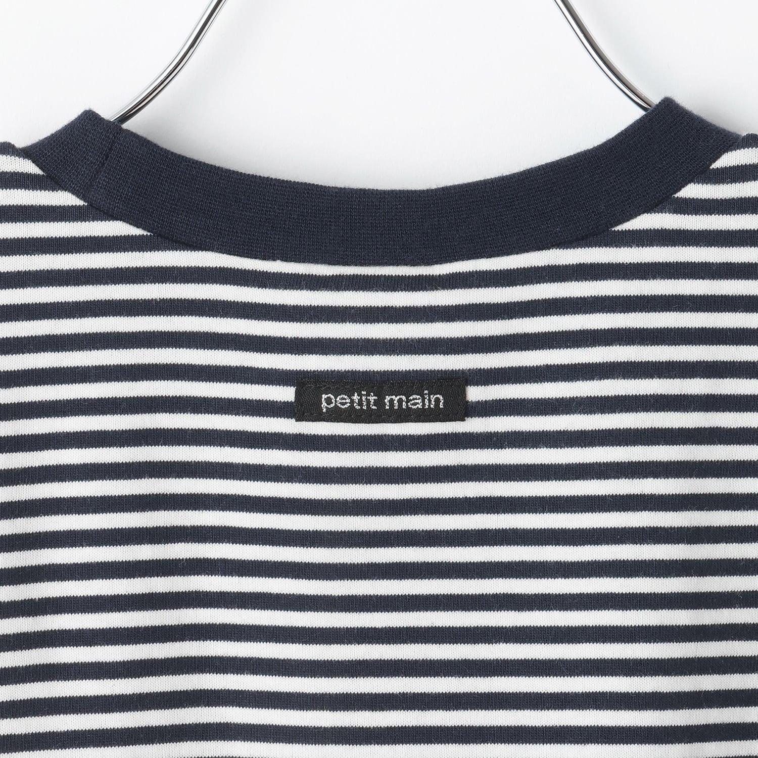 プティマイン petit main くまマリン半袖Tシャツ （ボーダー） ボーダー
