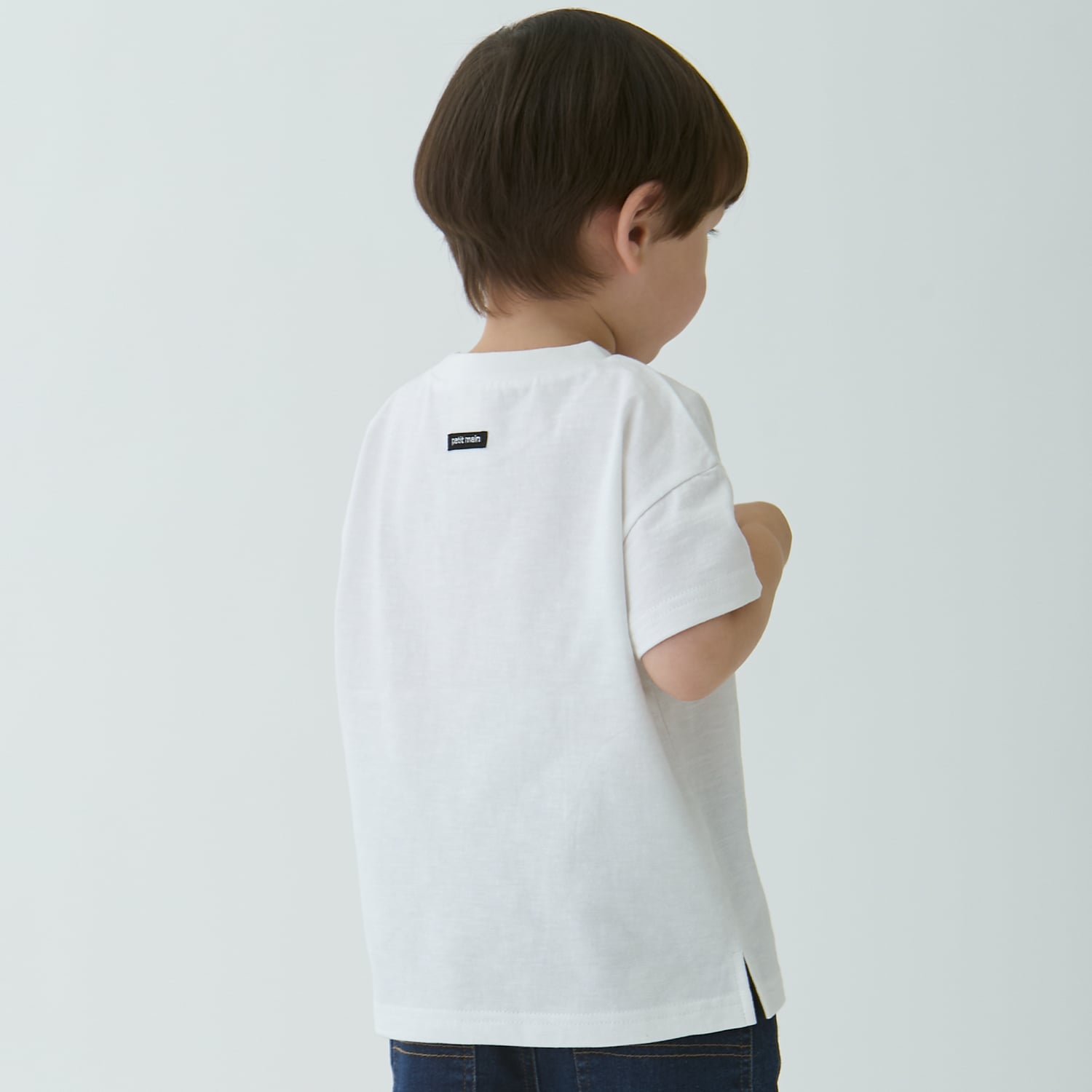 プティマイン petit main くまマリン半袖Tシャツ （ボーダー） ボーダー
