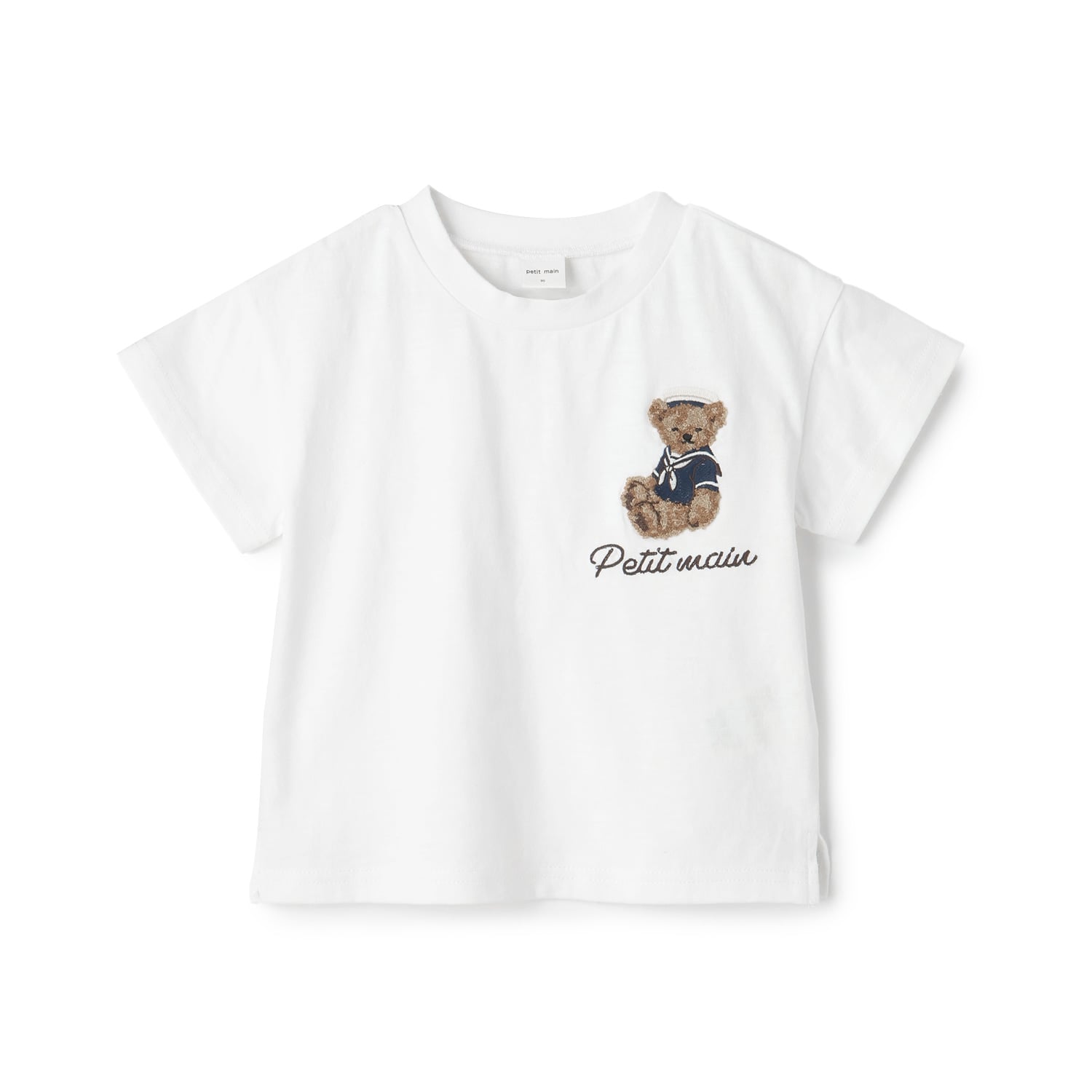 プティマイン petit main くまマリン半袖Tシャツ （ボーダー） ボーダー