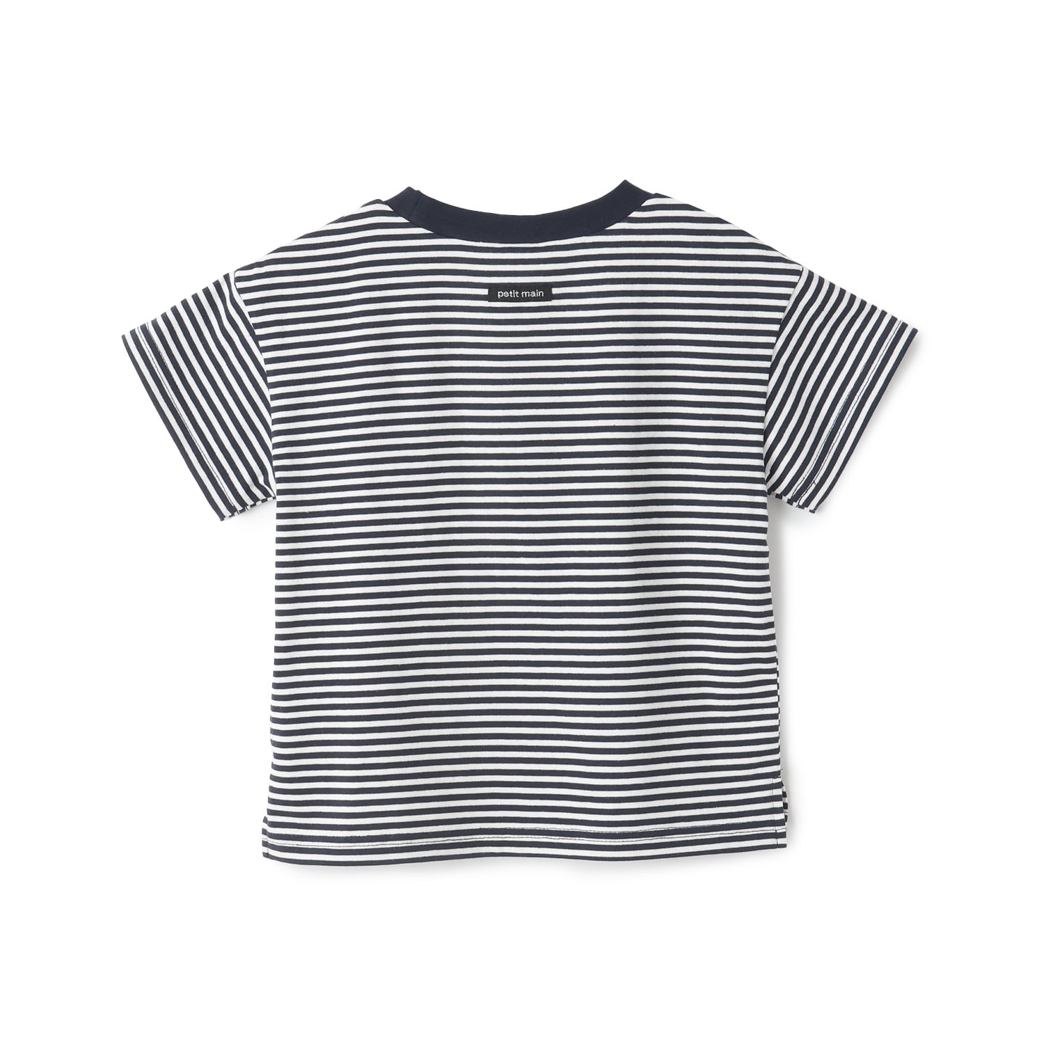 プティマイン petit main くまマリン半袖Tシャツ （ボーダー） ボーダー