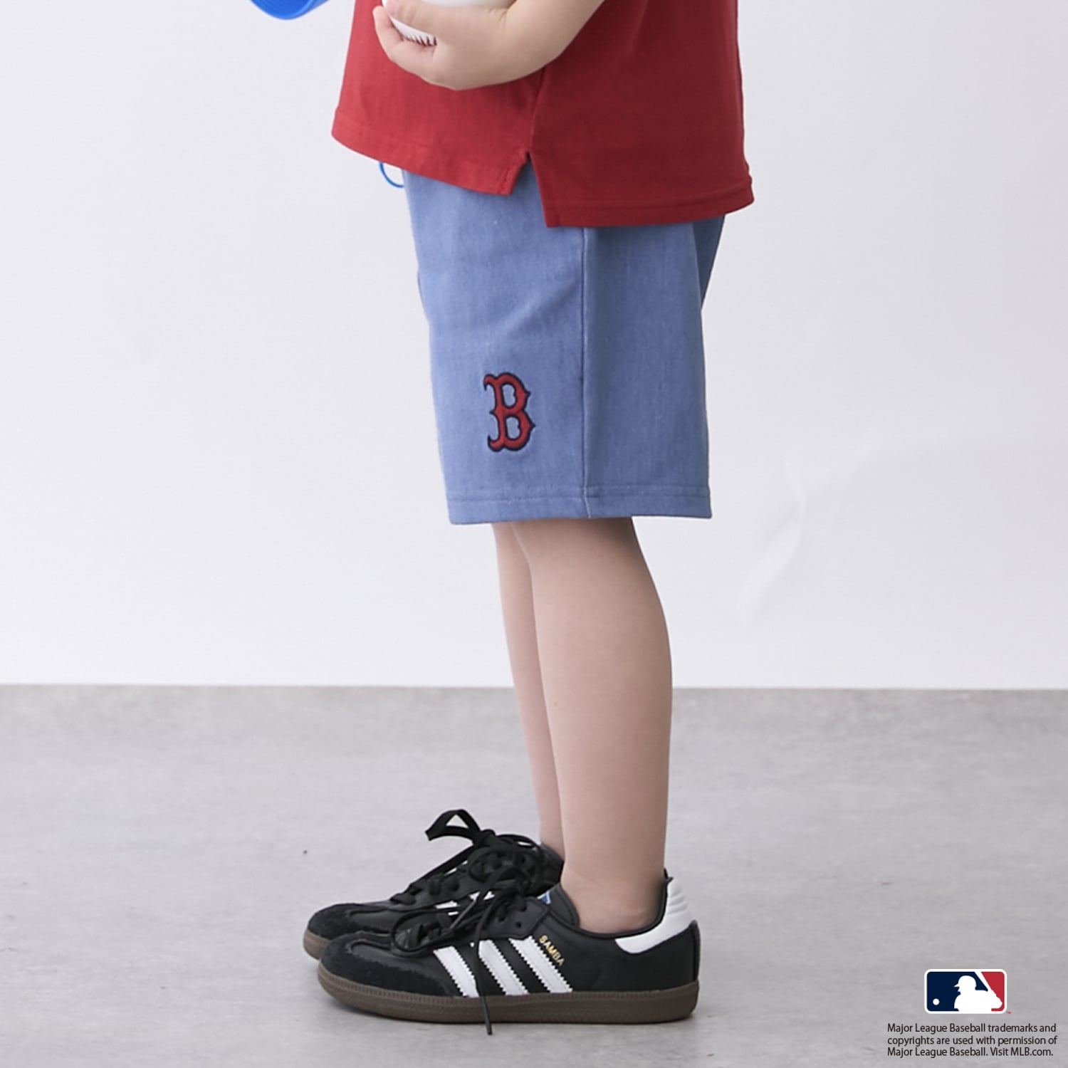 プティマイン petit main 【MLB】カットハーフパンツ （ブルー） ブルー