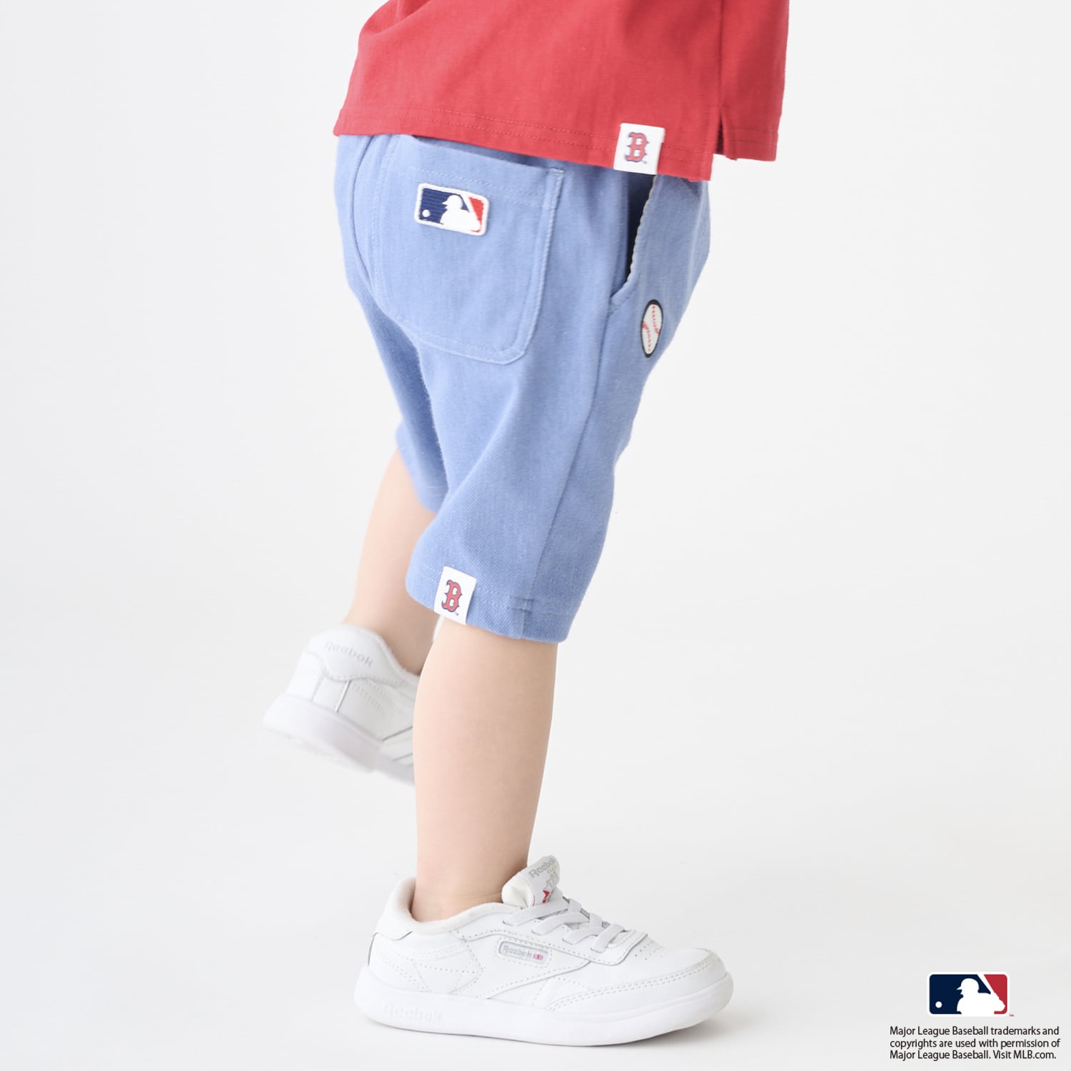 プティマイン petit main 【MLB】カットハーフパンツ （ブルー） ブルー