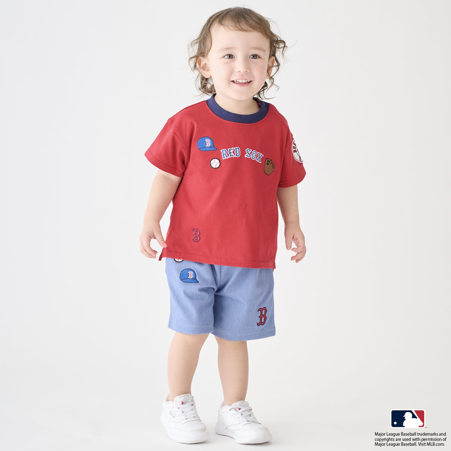 プティマイン petit main 【MLB】カットハーフパンツ （ブルー） ブルー