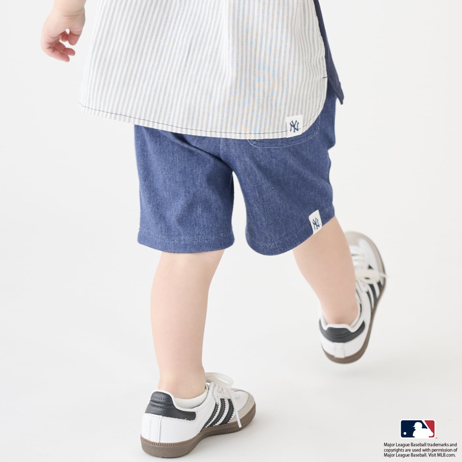プティマイン petit main 【MLB】カットハーフパンツ （ブルー） ブルー
