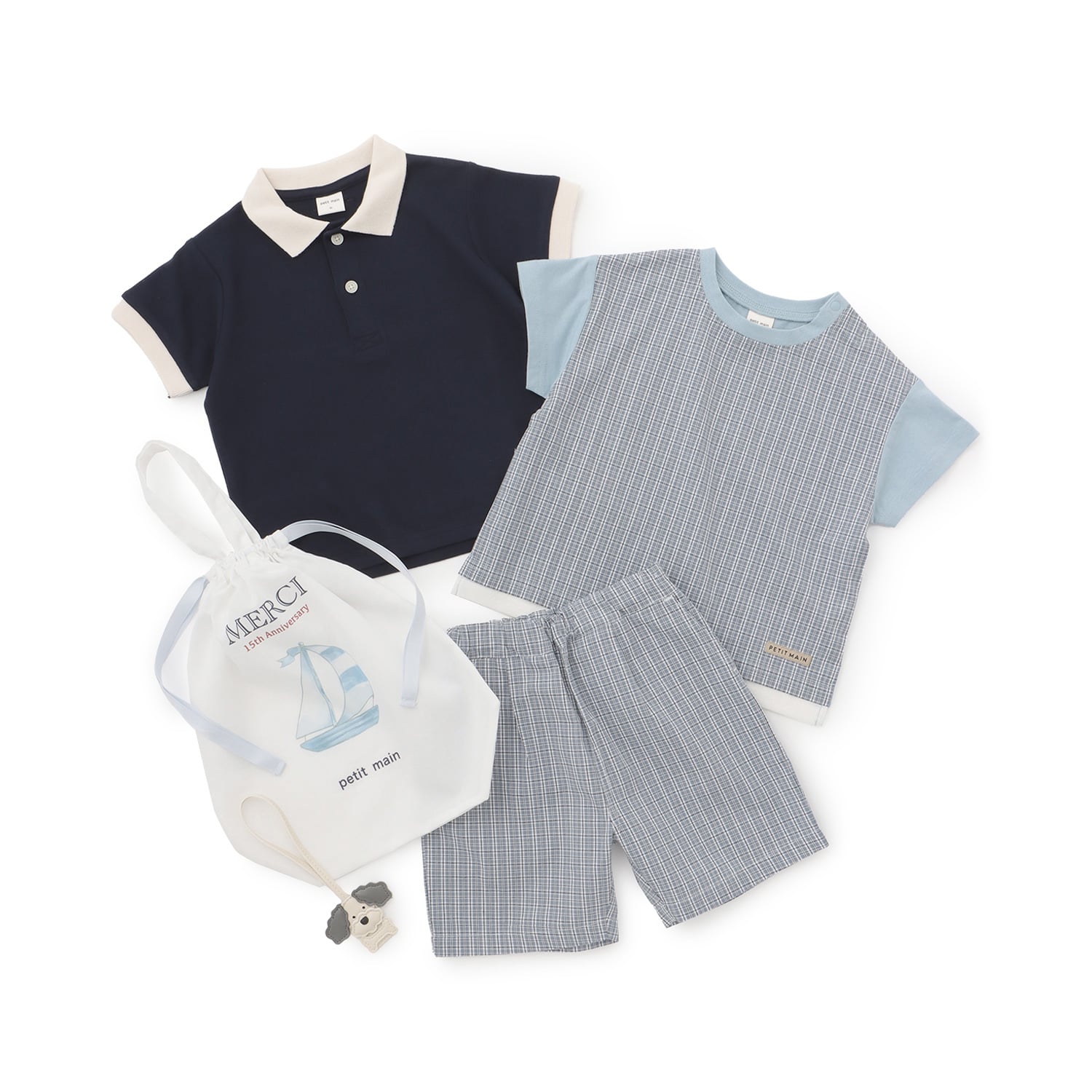 プティマイン petit main 15th boys merci bag （マルチ） マルチ