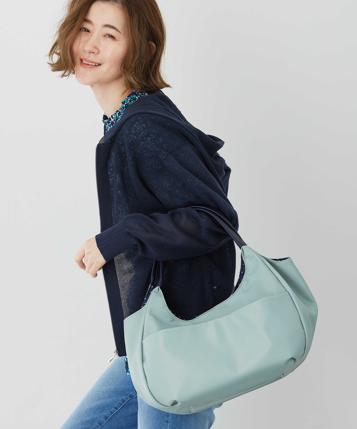 プチ オンフルール Petit Honfleur アパッシュプリントバッグ （ブルー） ブルー