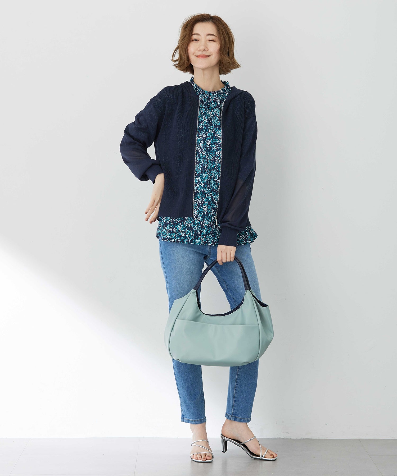 プチ オンフルール Petit Honfleur アパッシュプリントバッグ （ブルー） ブルー