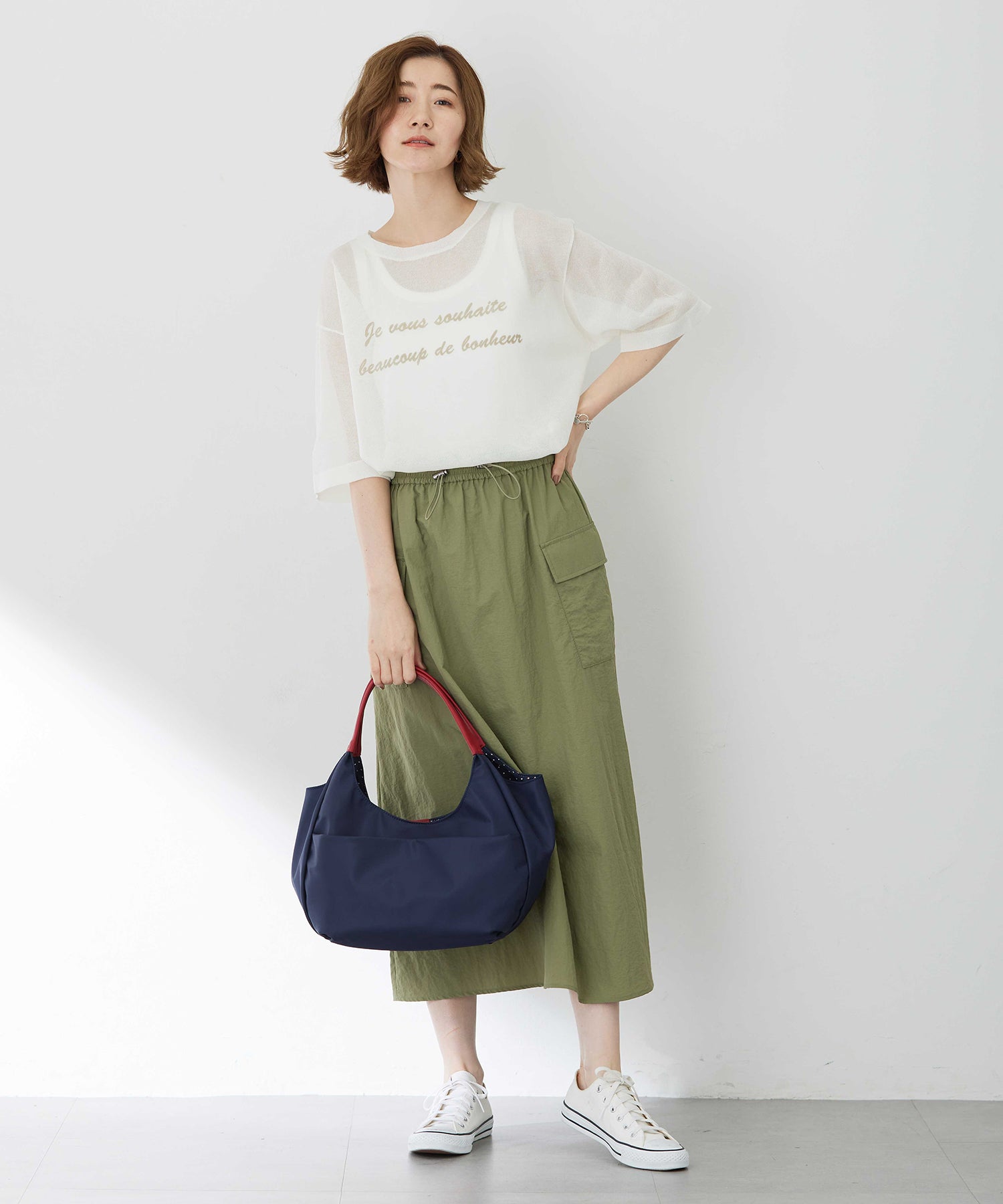プチ オンフルール Petit Honfleur アパッシュプリントバッグ （ブルー） ブルー