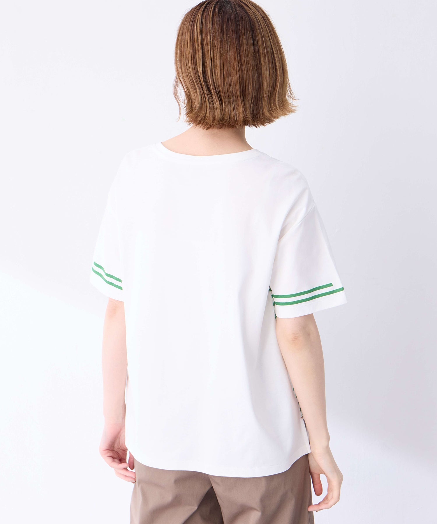 プチ オンフルール Petit Honfleur 【冷感】デザインボーダーTシャツ （ネイビー） ネイビー