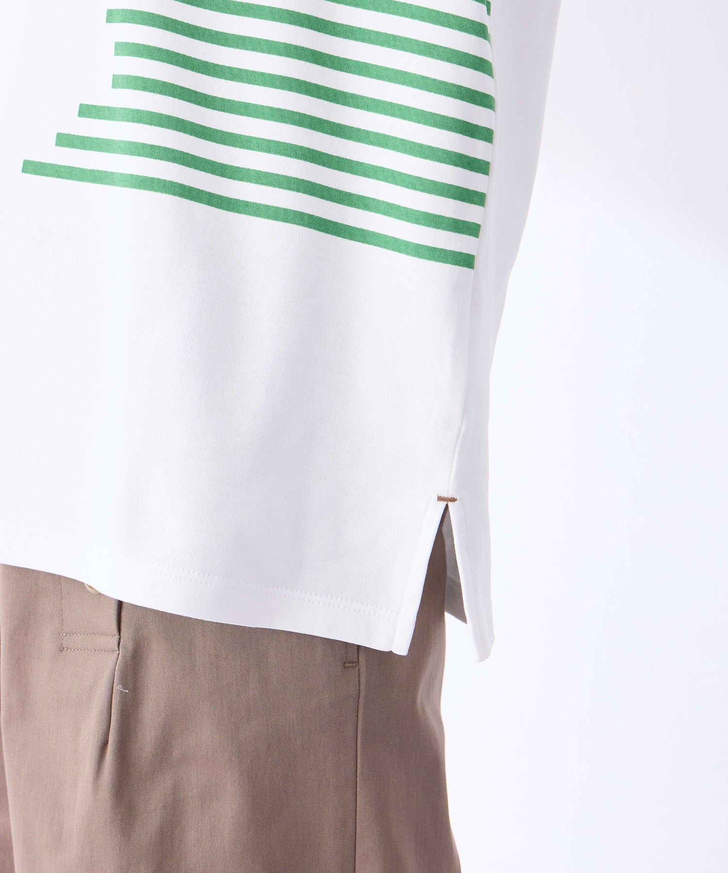 プチ オンフルール Petit Honfleur 【冷感】デザインボーダーTシャツ （ネイビー） ネイビー