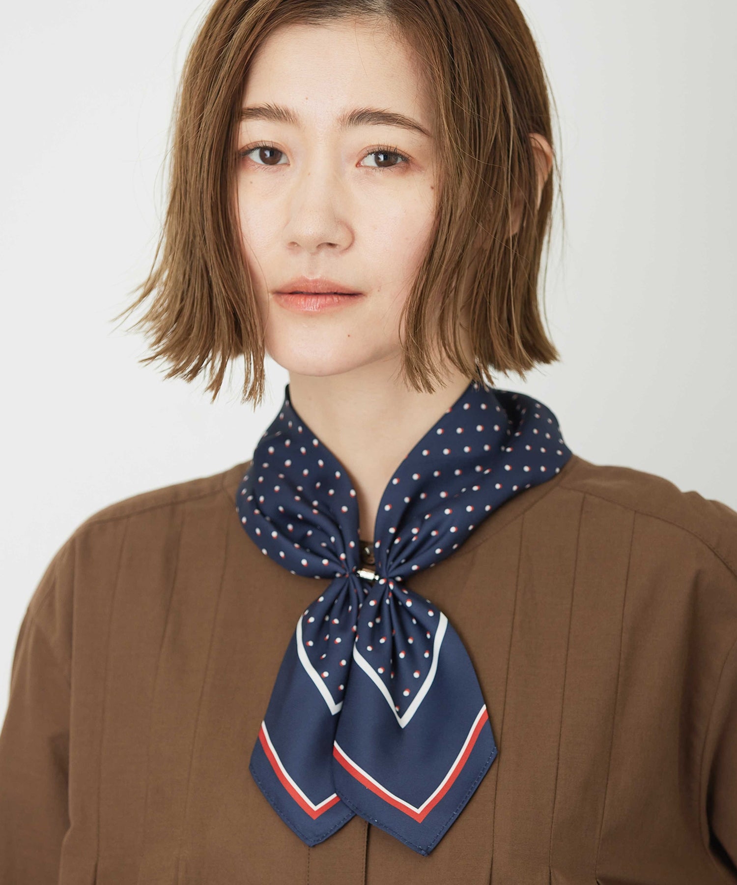 プチ オンフルール Petit Honfleur アパッシュプリントスカーフ （レッド） レッド
