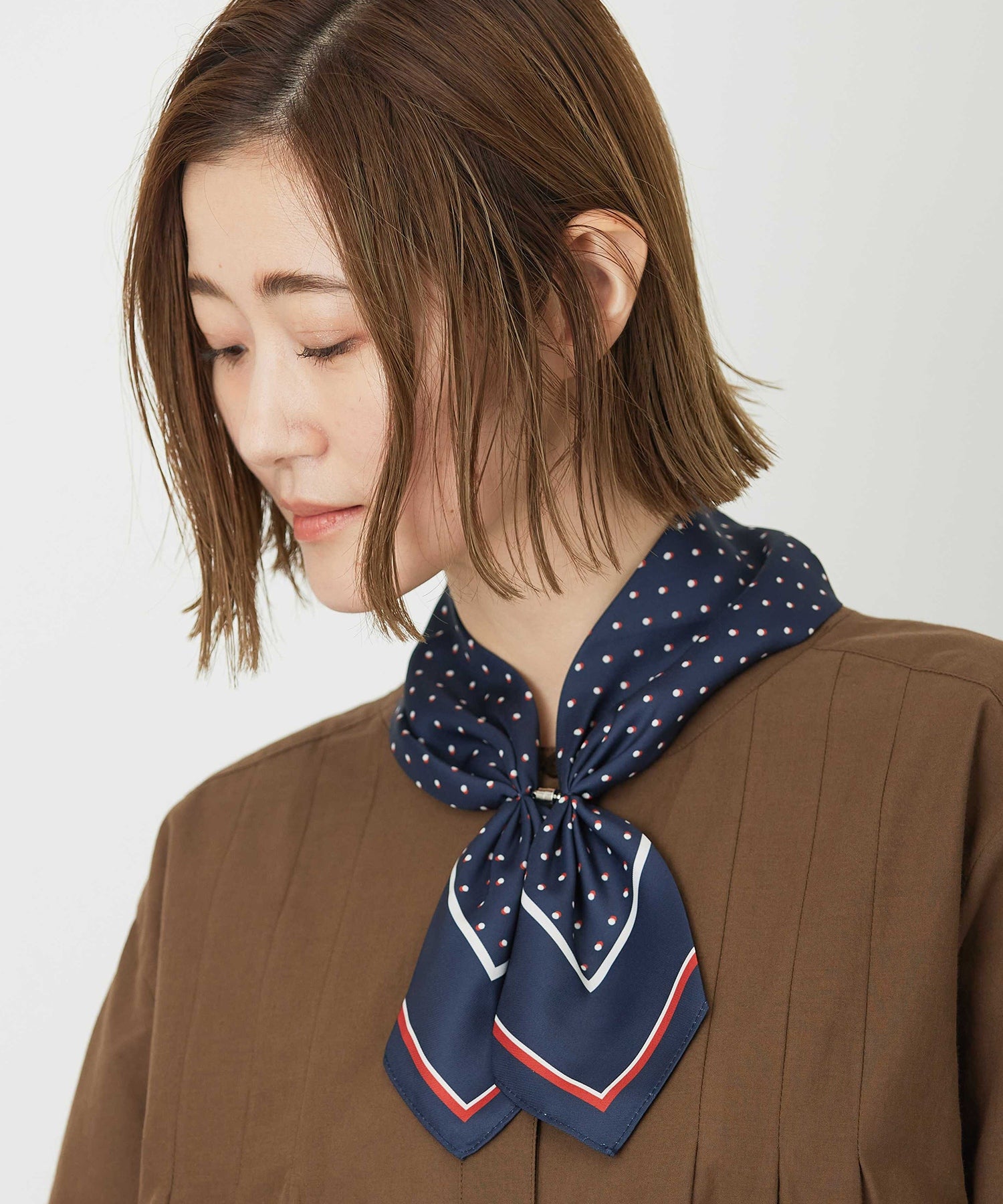 プチ オンフルール Petit Honfleur アパッシュプリントスカーフ （レッド） レッド