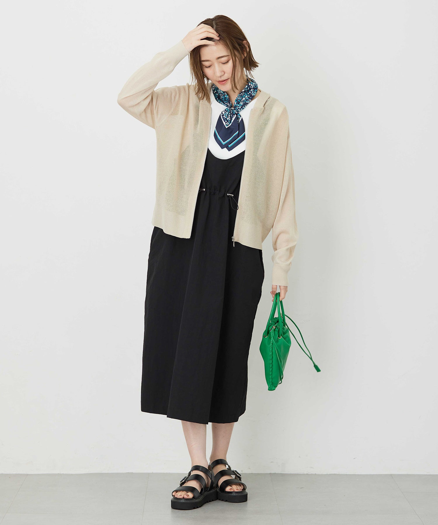 プチ オンフルール Petit Honfleur アパッシュプリントスカーフ （レッド） レッド