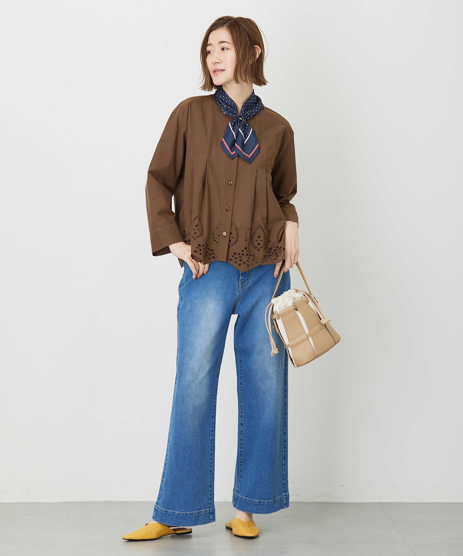 プチ オンフルール Petit Honfleur アパッシュプリントスカーフ （レッド） レッド