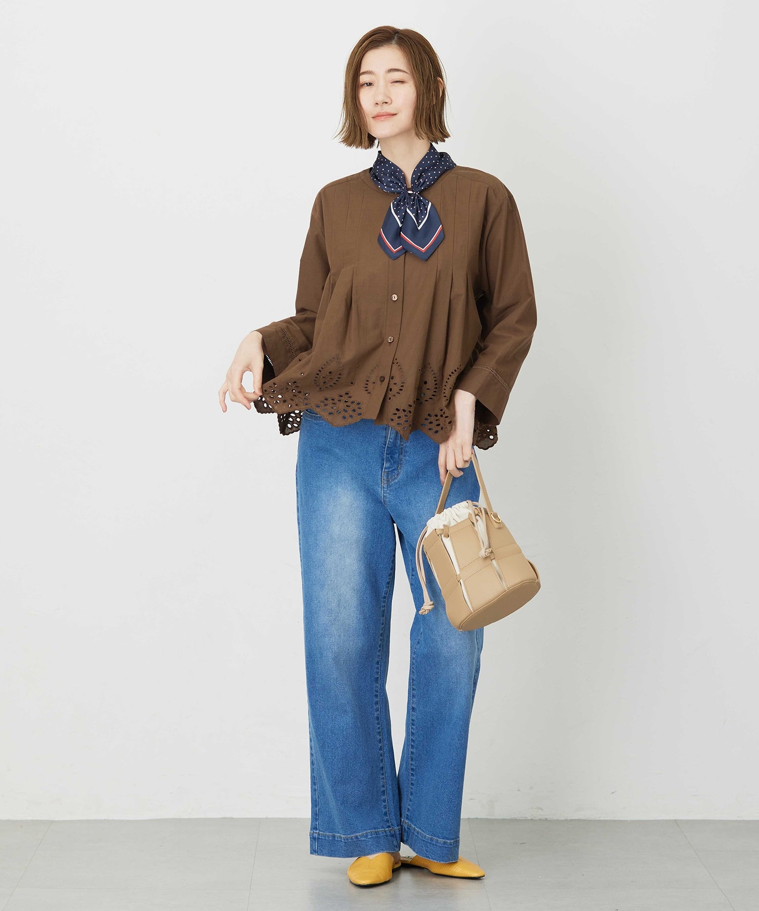 プチ オンフルール Petit Honfleur アパッシュプリントスカーフ （レッド） レッド