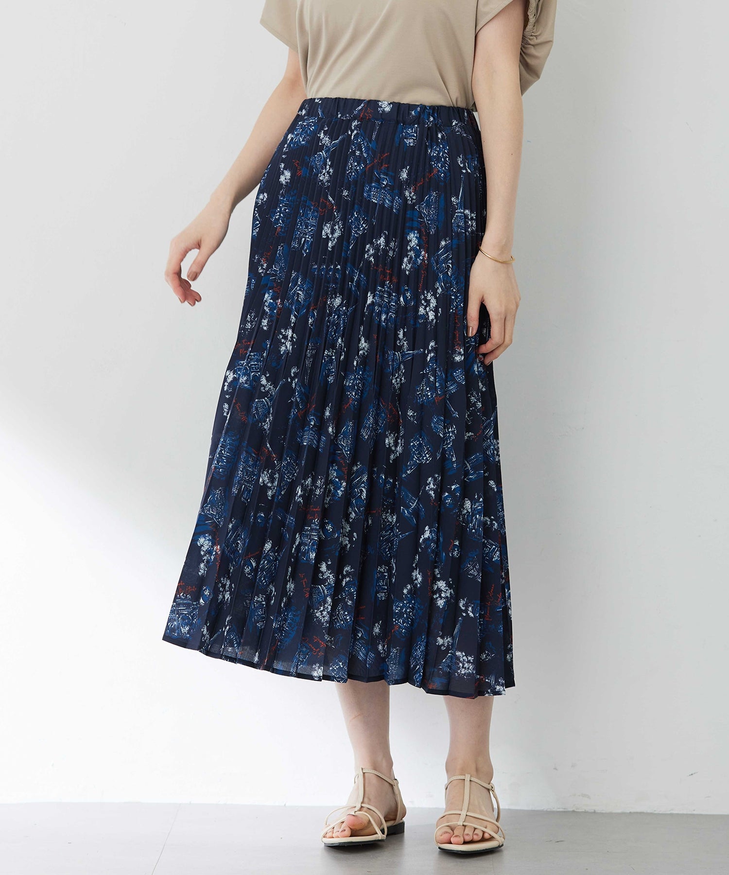 プチ オンフルール Petit Honfleur アパッシュプリントスカート （レッド） レッド
