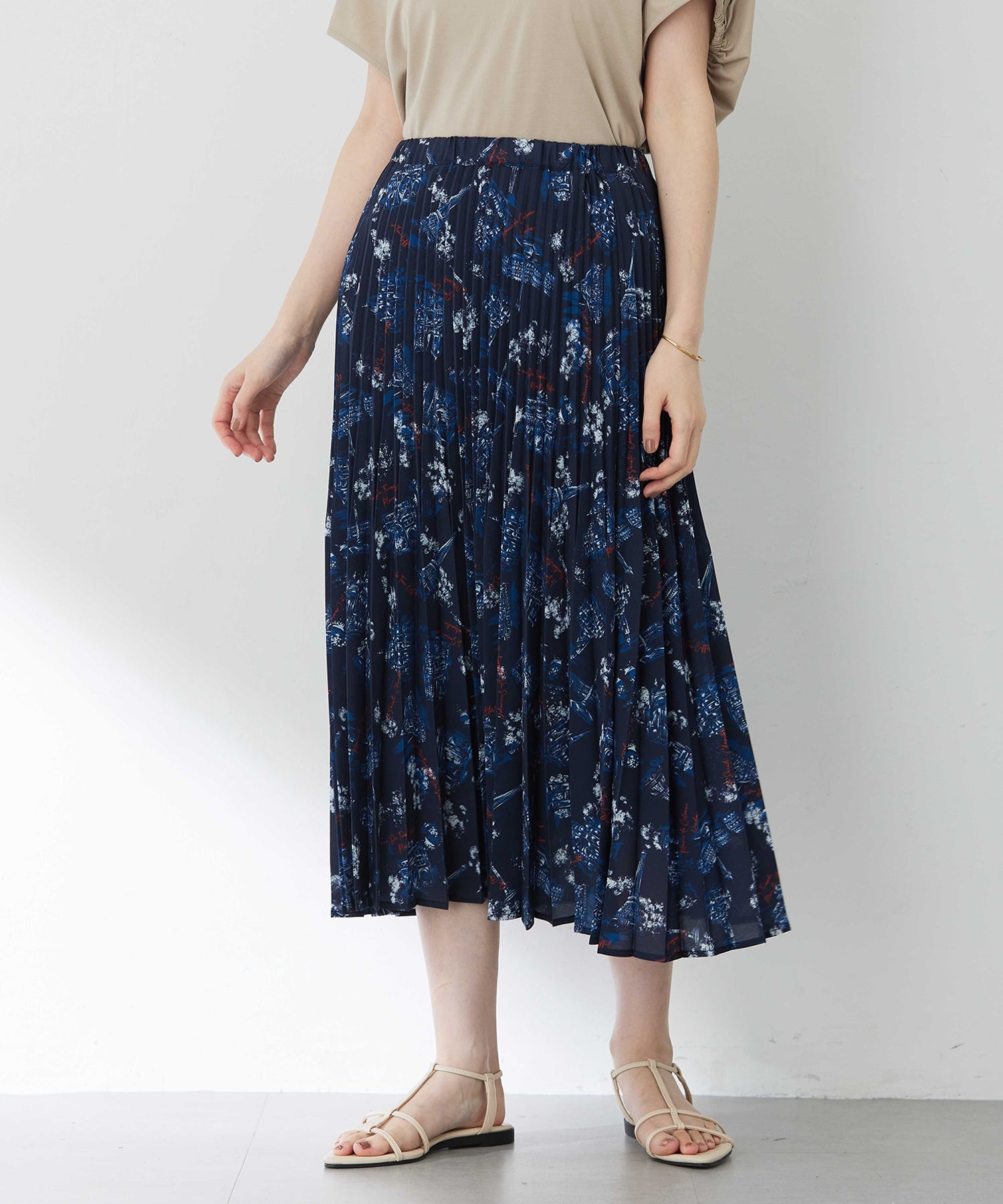 プチ オンフルール Petit Honfleur アパッシュプリントスカート （レッド） レッド