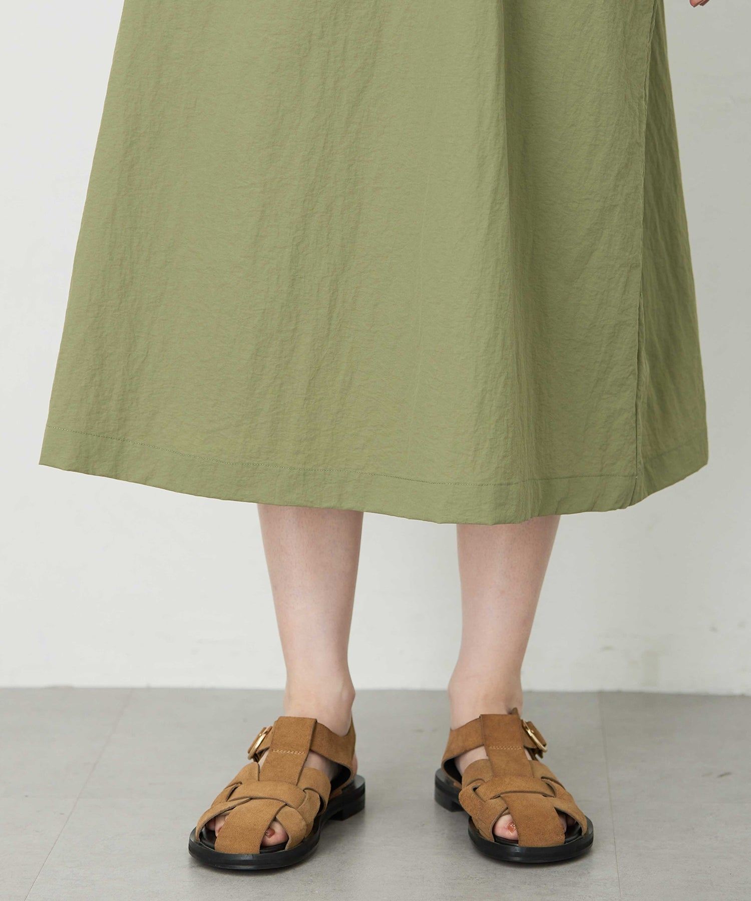 プチ オンフルール Petit Honfleur ドロストジャンパースカート （カーキ） カーキ