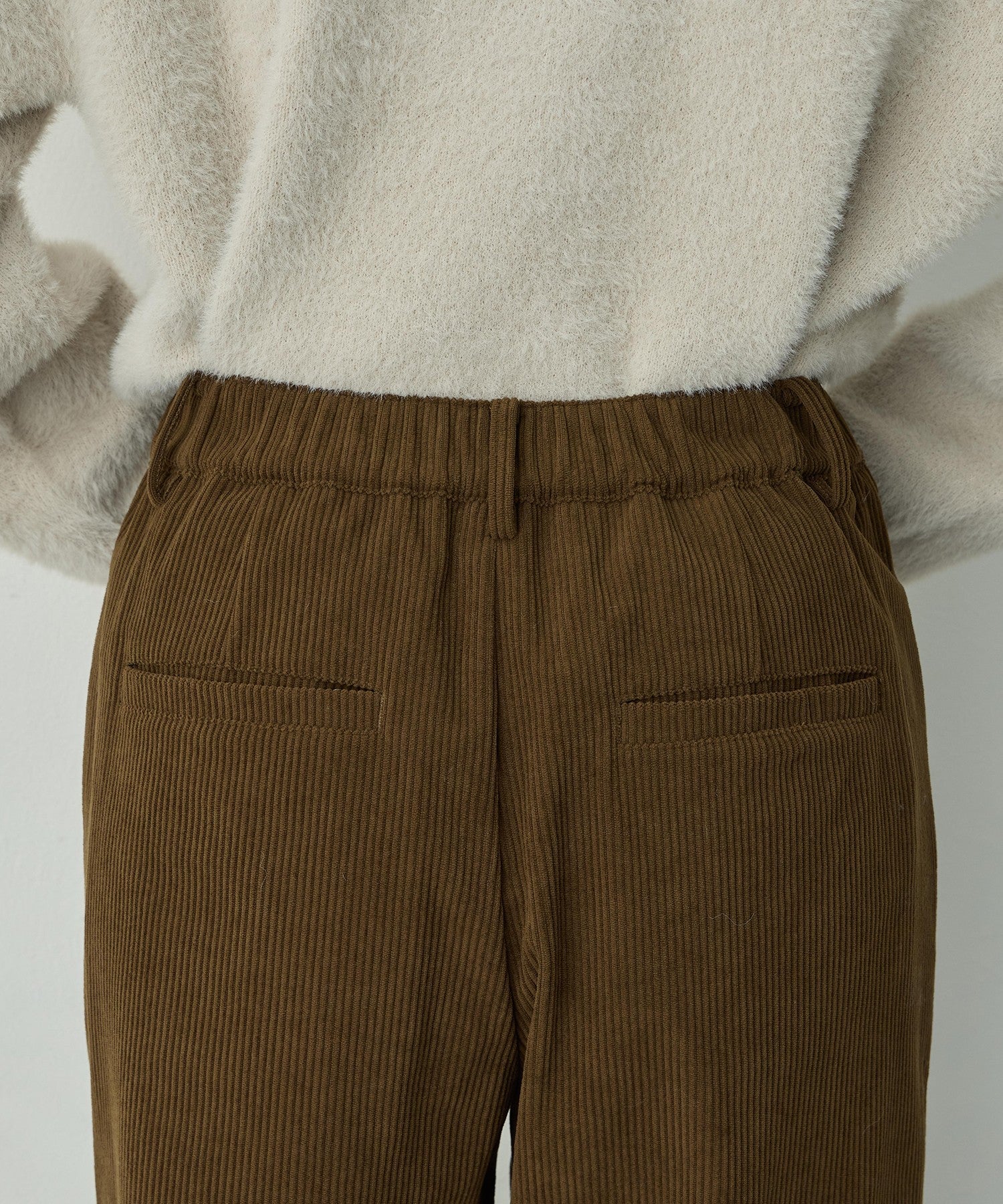 プチ オンフルール Petit Honfleur コーデュロイセミワイドパンツ （ブラック） ブラック