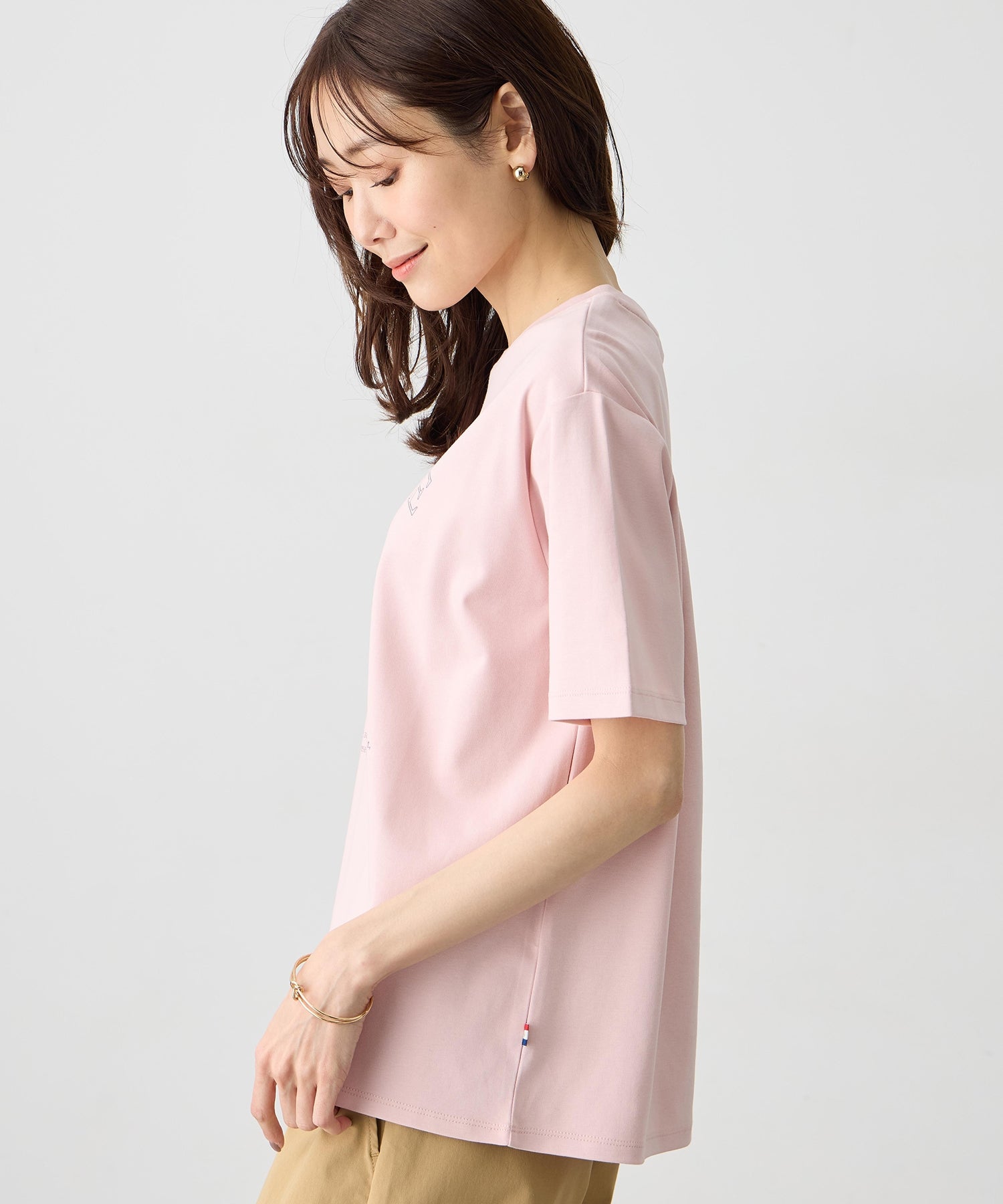 プチ オンフルール Petit Honfleur ビンテージ風フルーツTシャツ【オーガニックコットン】【UVカット・接触冷感】 （ネイビー） ネイビー