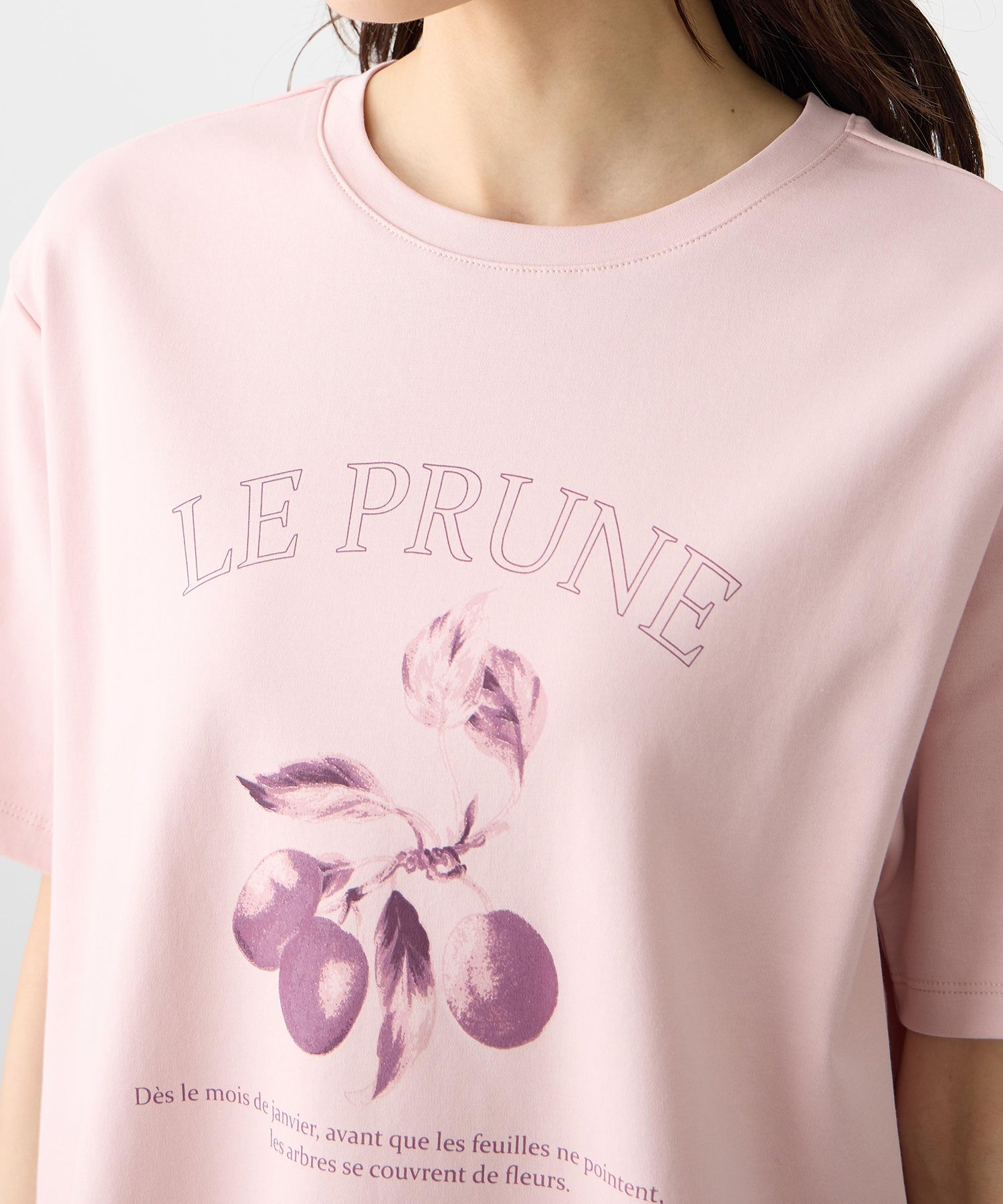 プチ オンフルール Petit Honfleur ビンテージ風フルーツTシャツ【オーガニックコットン】【UVカット・接触冷感】 （ネイビー） ネイビー