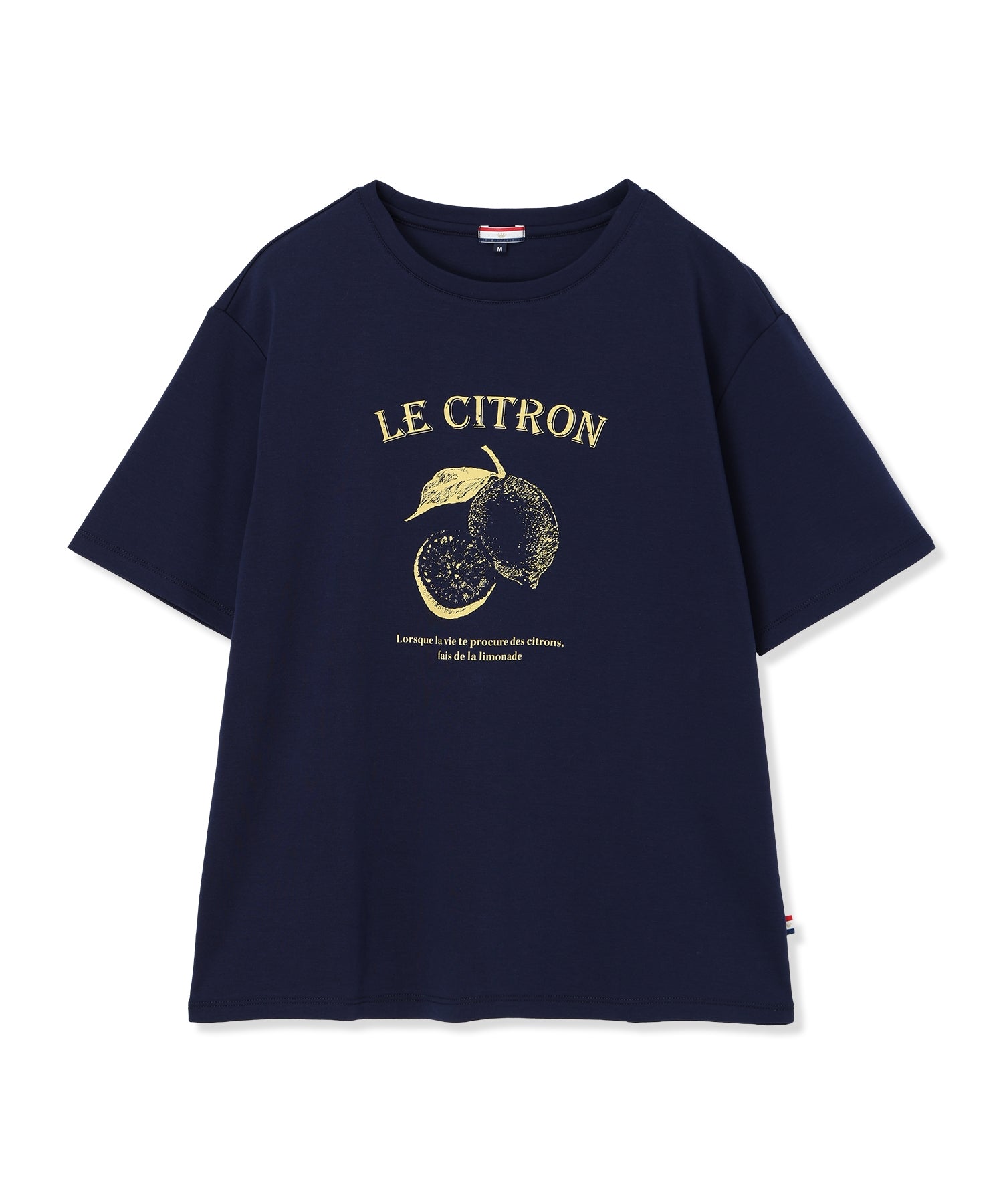 プチ オンフルール Petit Honfleur ビンテージ風フルーツTシャツ【オーガニックコットン】【UVカット・接触冷感】 （ネイビー） ネイビー