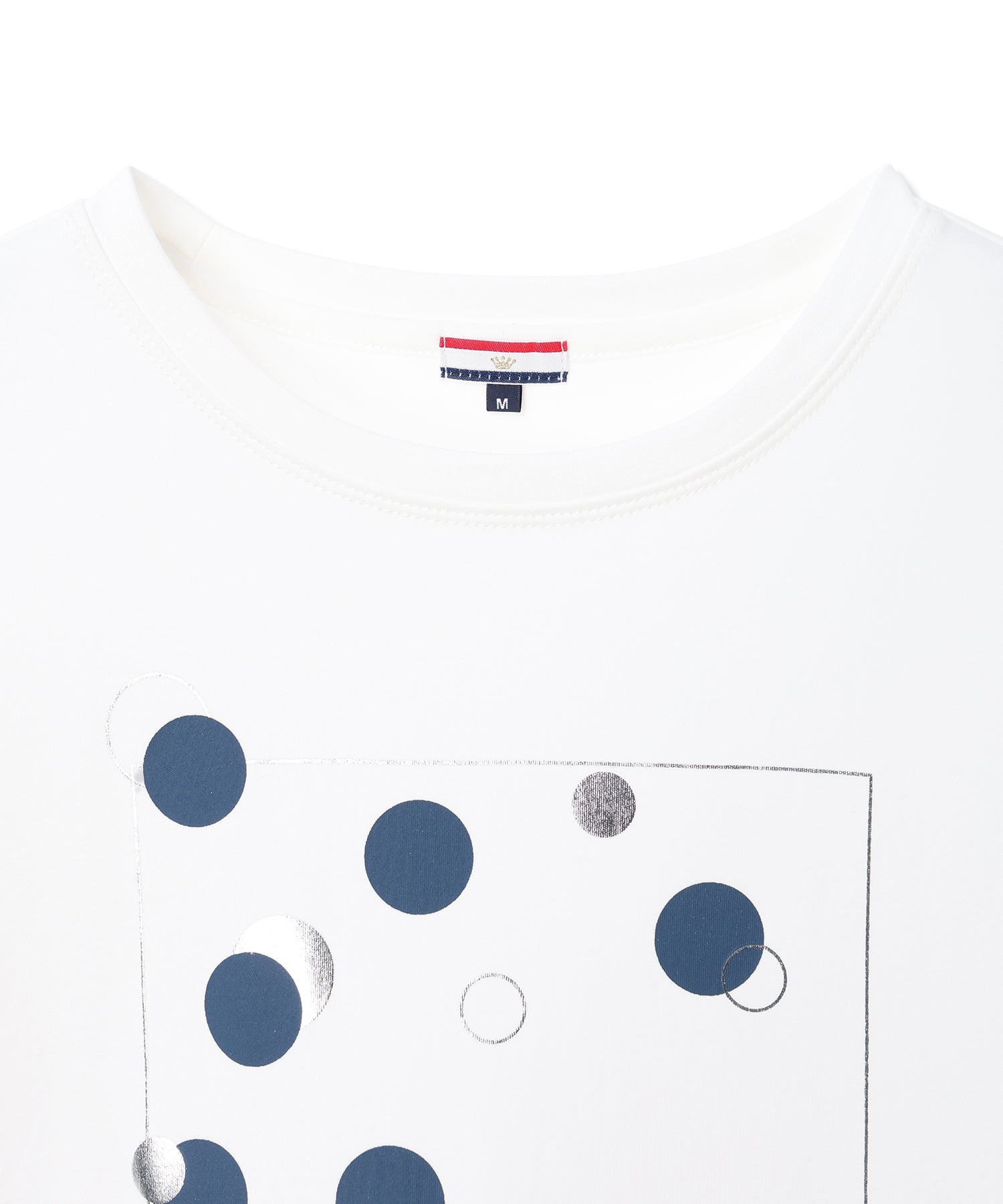 プチ オンフルール Petit Honfleur ドットプリントTシャツ【オーガニックコットンブレンド・接触冷感・UVカット】 （ホワイト） ホワイト