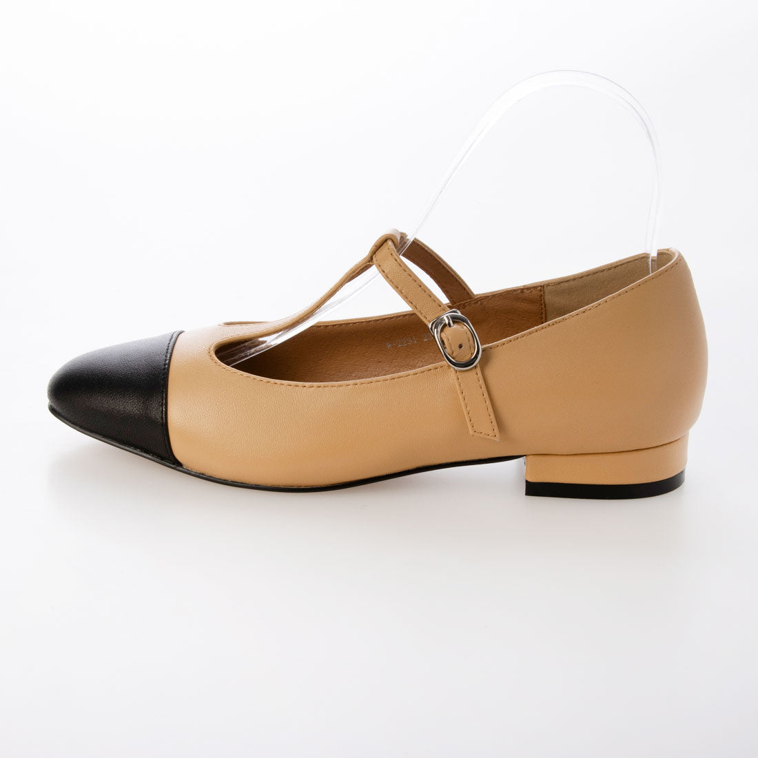 Platinum do Platino deux Genuine Leather T-Strap Flat Pumps Mary Jane Flat Shoes