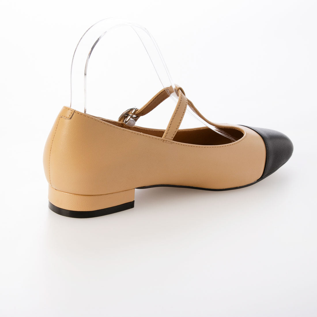 Platinum do Platino deux Genuine Leather T-Strap Flat Pumps Mary Jane Flat Shoes