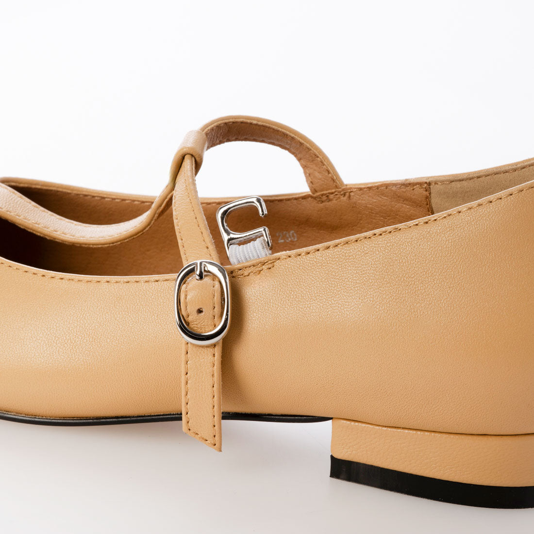 Platinum do Platino deux Genuine Leather T-Strap Flat Pumps Mary Jane Flat Shoes