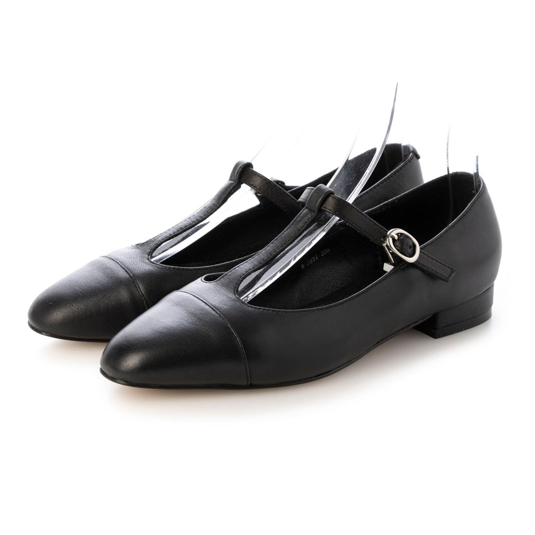 Platinum do Platino deux Genuine Leather T-Strap Flat Pumps Mary Jane Flat Shoes