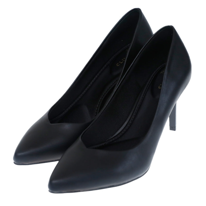 PourVous V-cut pointed pumps/for weddings, dress shoes, parties, after-parties, and coming-of-age ceremonies