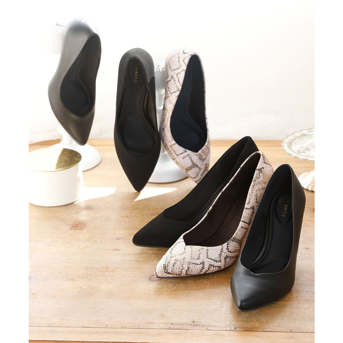 PourVous V-cut pointed pumps/for weddings, dress shoes, parties, after-parties, and coming-of-age ceremonies