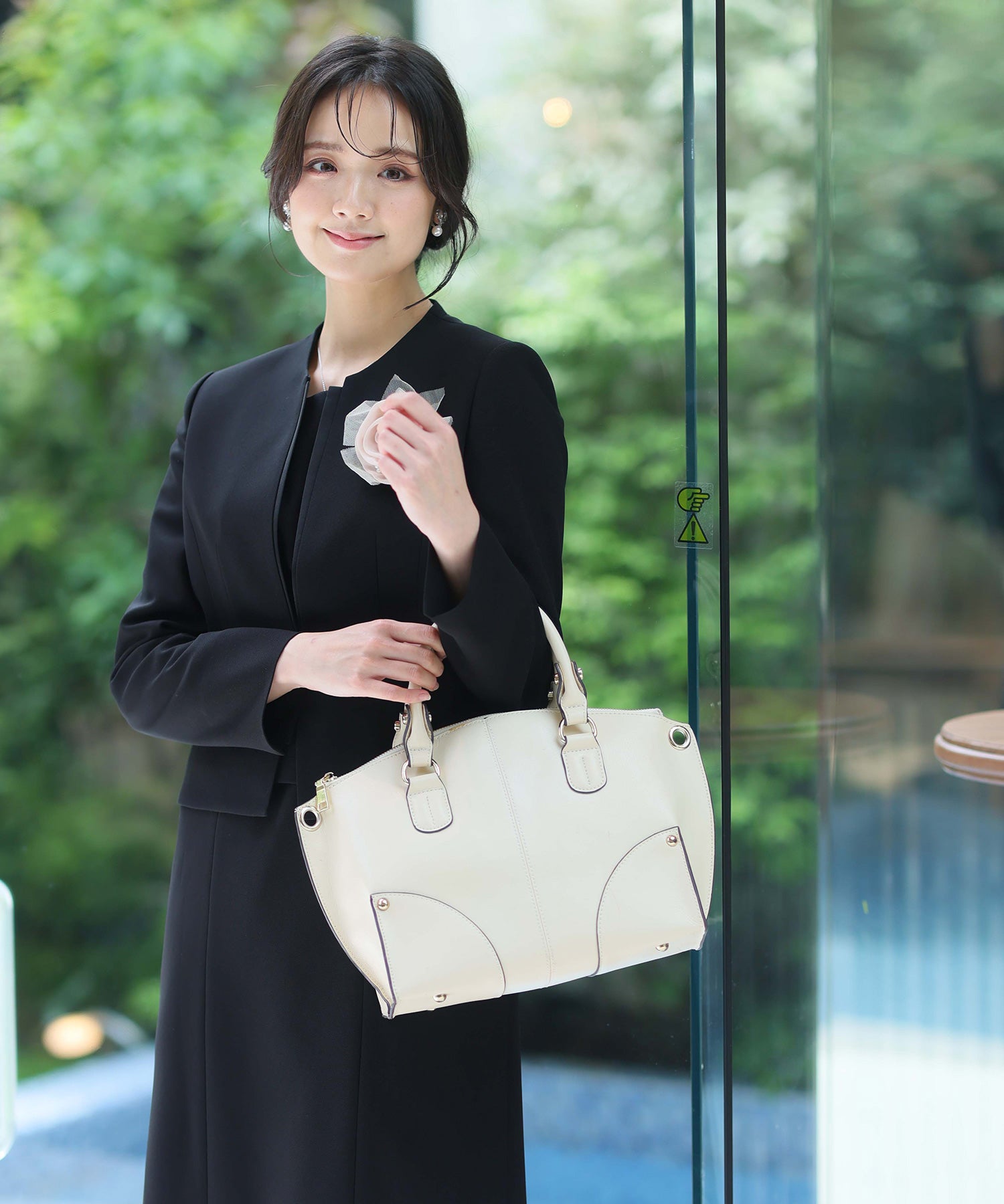 プールヴー PourVous 前ファスナーワンピースフォーマル喪服＆卒業式ジャケットVラインセレモニースーツ フォーマル ワンピース パーティードレス 20代 30代 40代