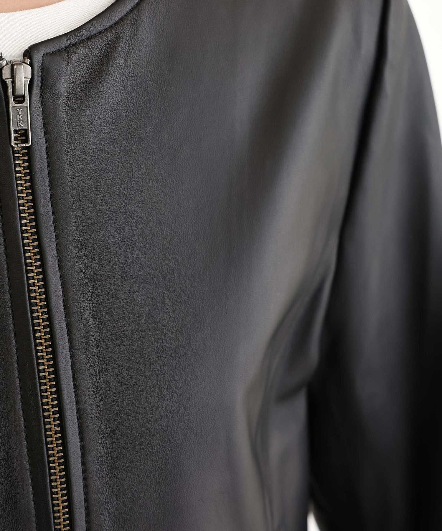 プールヴー PourVous ラムレザージャケット フォーマル ワンピース パーティードレス 20代 30代 40代