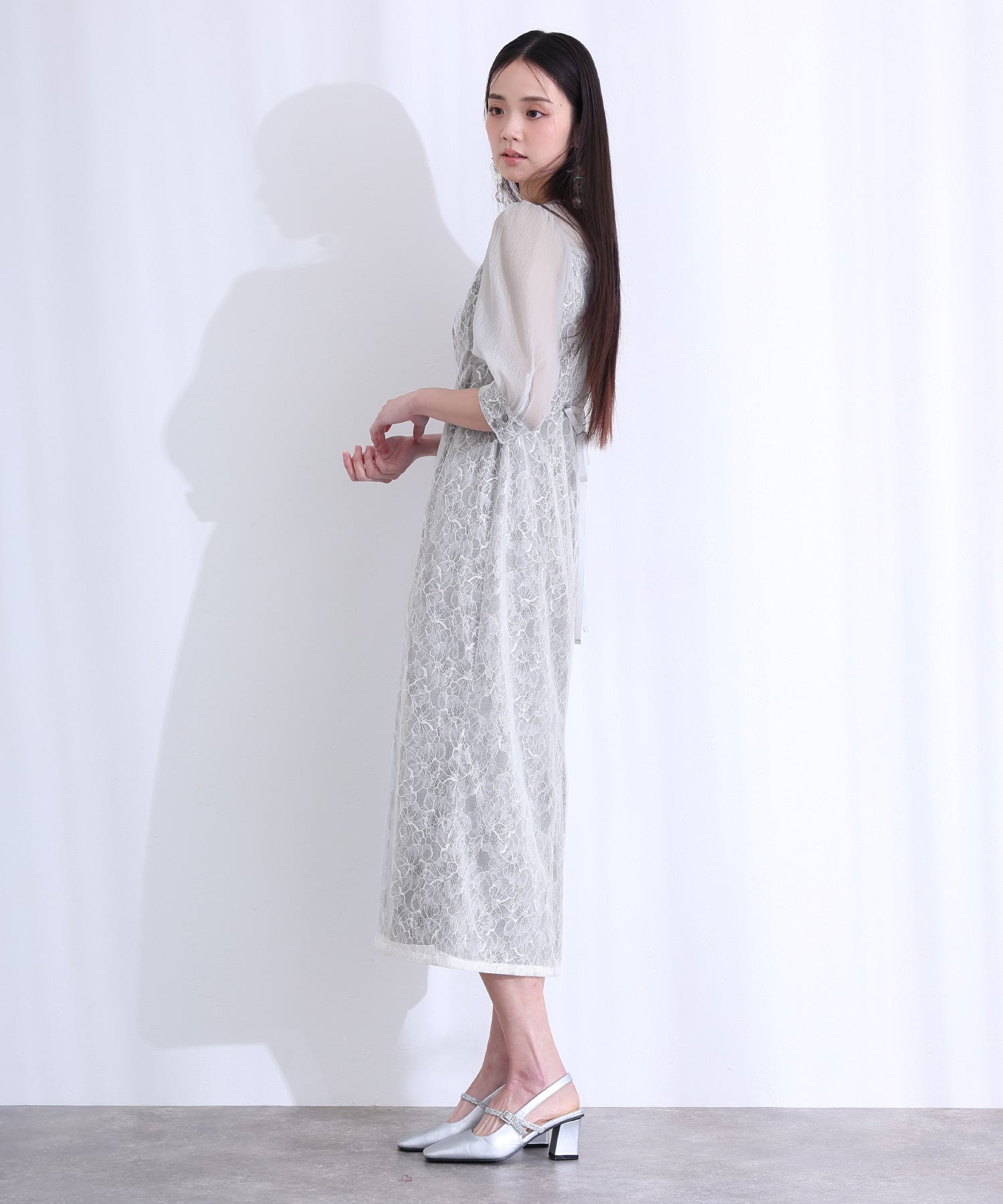 プールヴー PourVous 七分袖&ロング同窓会スパンコール大きいサイズ結婚式フォーマルオケージョンドレスパーティードレス フォーマル ワンピース パーティードレス 20代 30代 40代 （ライトブルー） ライトブルー