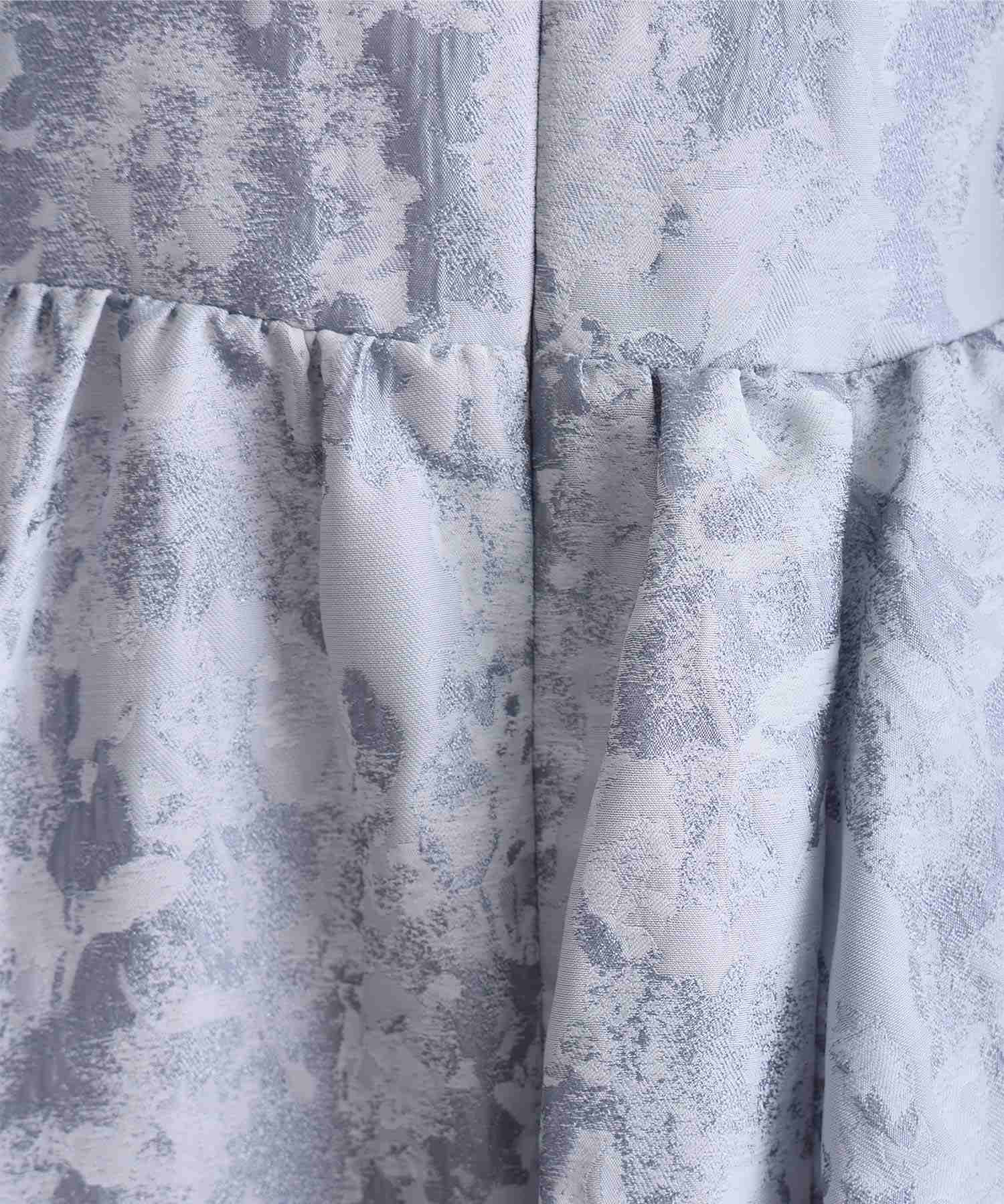 プールヴー PourVous ロング&袖ありフォーマルバブルスリーブジャガードドレスお呼ばれ結婚式二次会パーティードレスオケージョンドレス同窓会成人式 フォーマル ワンピース パーティードレス 20代 30代 40代 （ピンク） ピンク